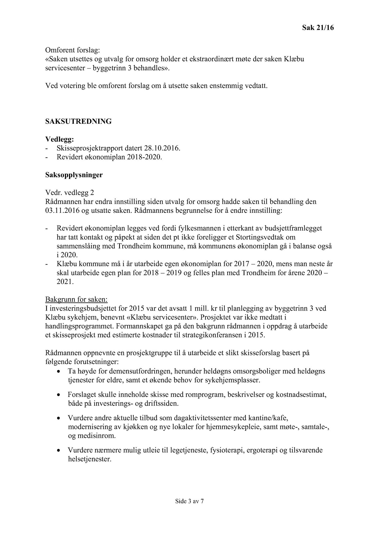 Klæbu Kommune, TRKO/KK/05-UOm/L007: Utvalg for omsorg - Møtedokumenter, 2016, p. 636