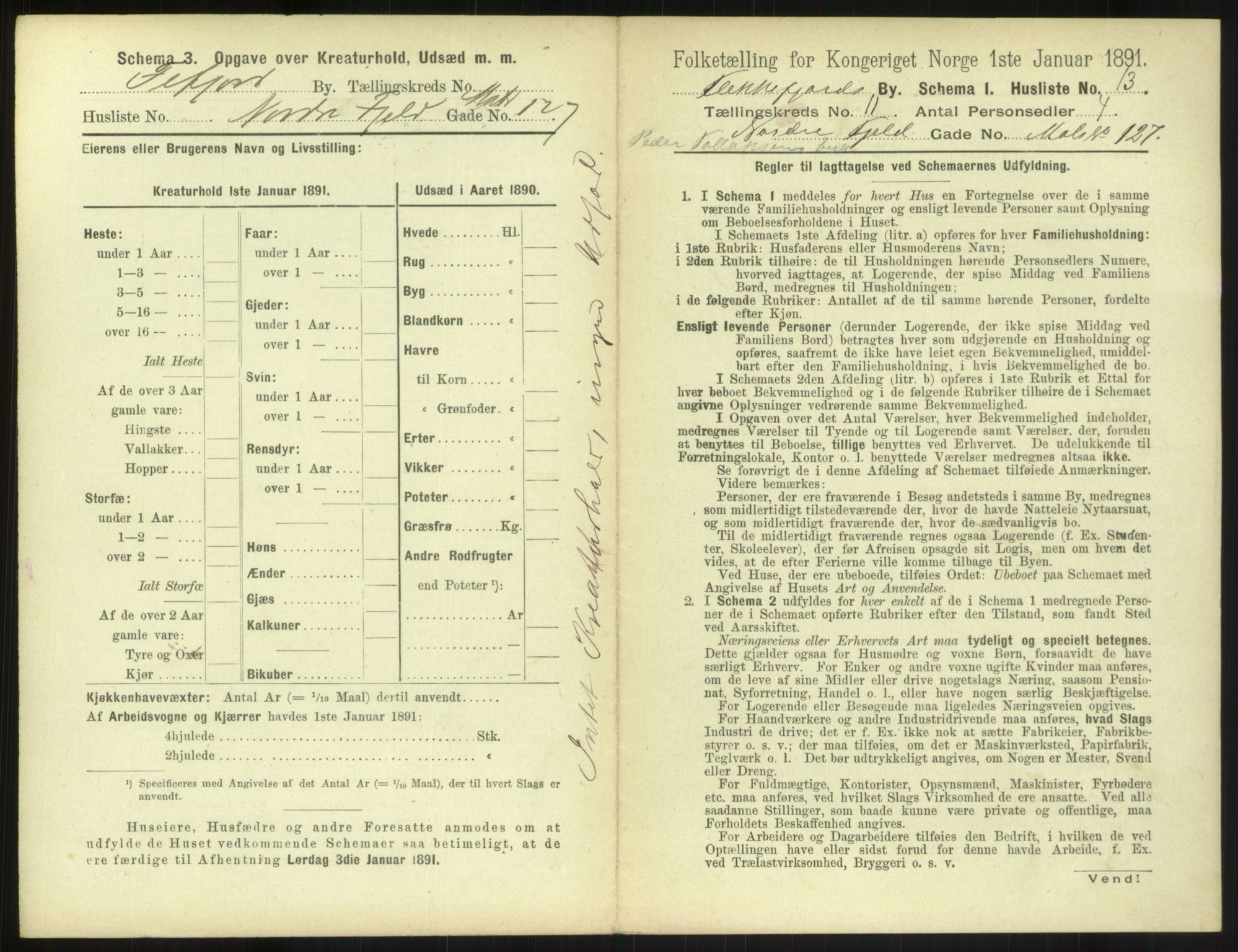 RA, 1891 census for 1004 Flekkefjord, 1891, p. 410