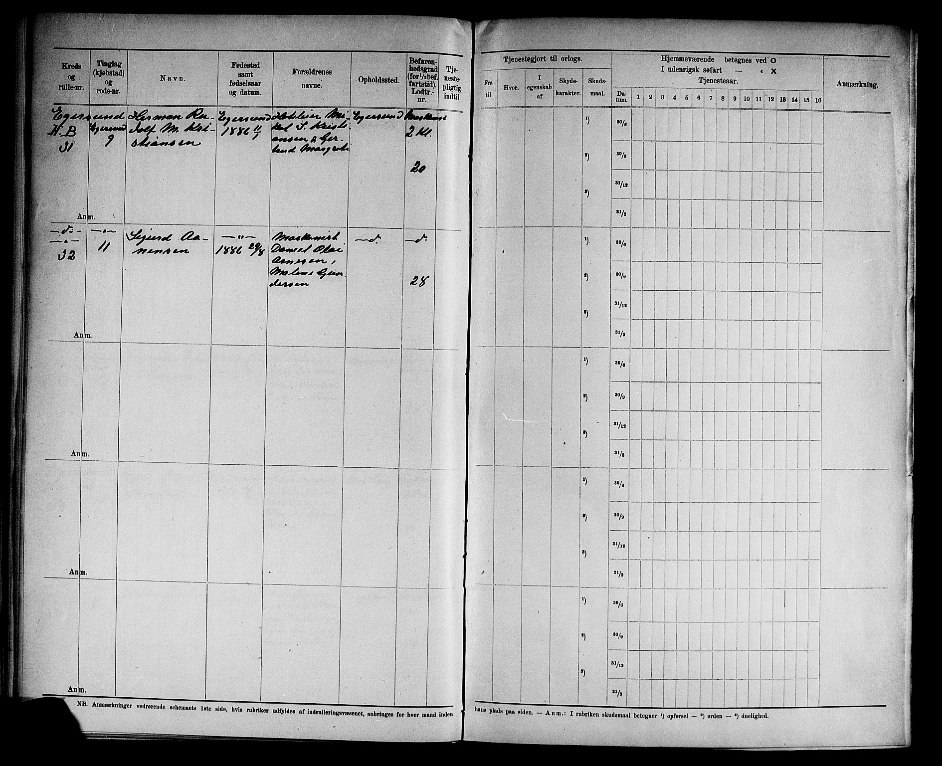 Kristiansand mønstringskrets, AV/SAK-2031-0015/F/Fd/L0012: Rulle sjøvernepliktige, C-12, 1910, p. 44