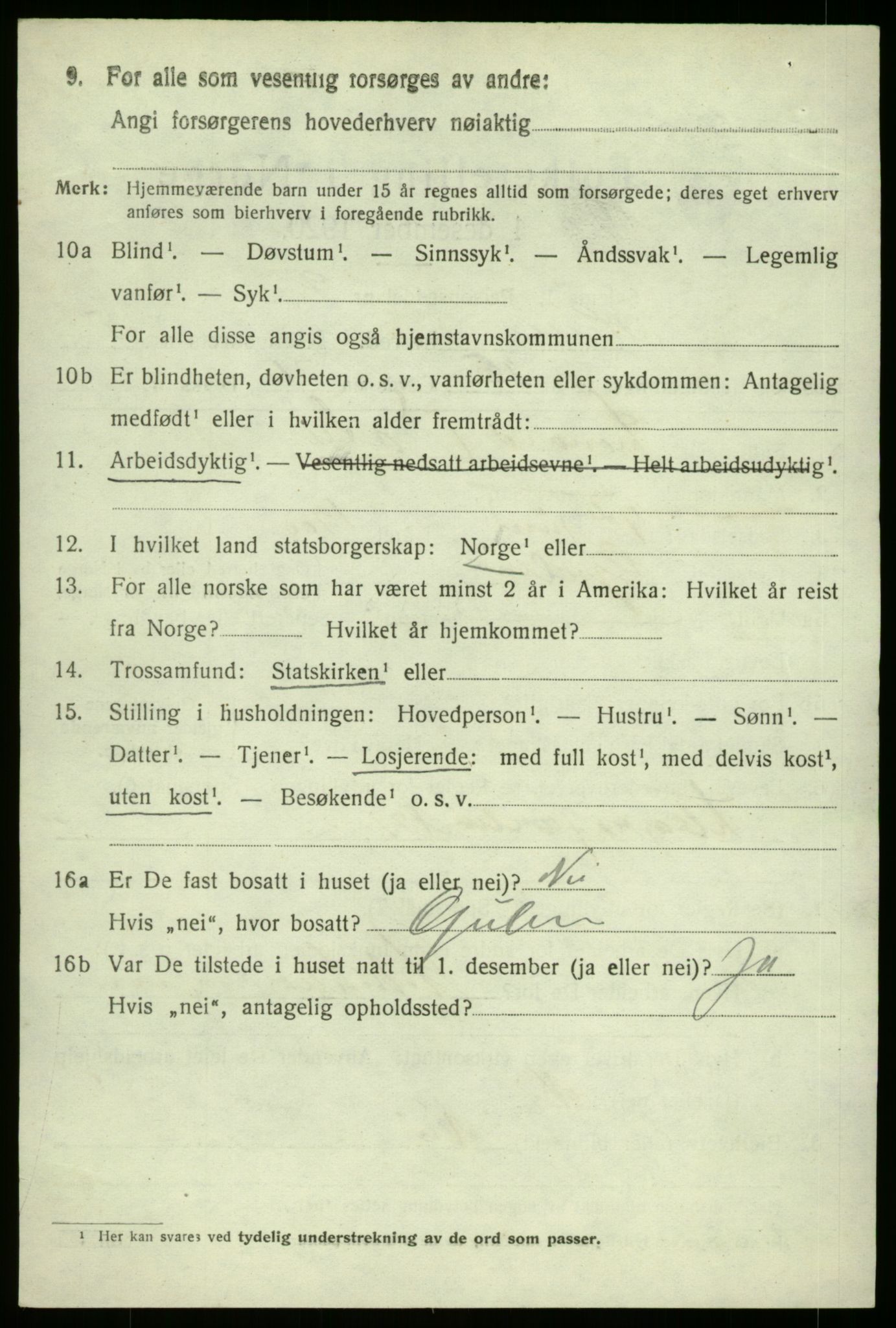 SAB, 1920 census for Haus, 1920, p. 3788