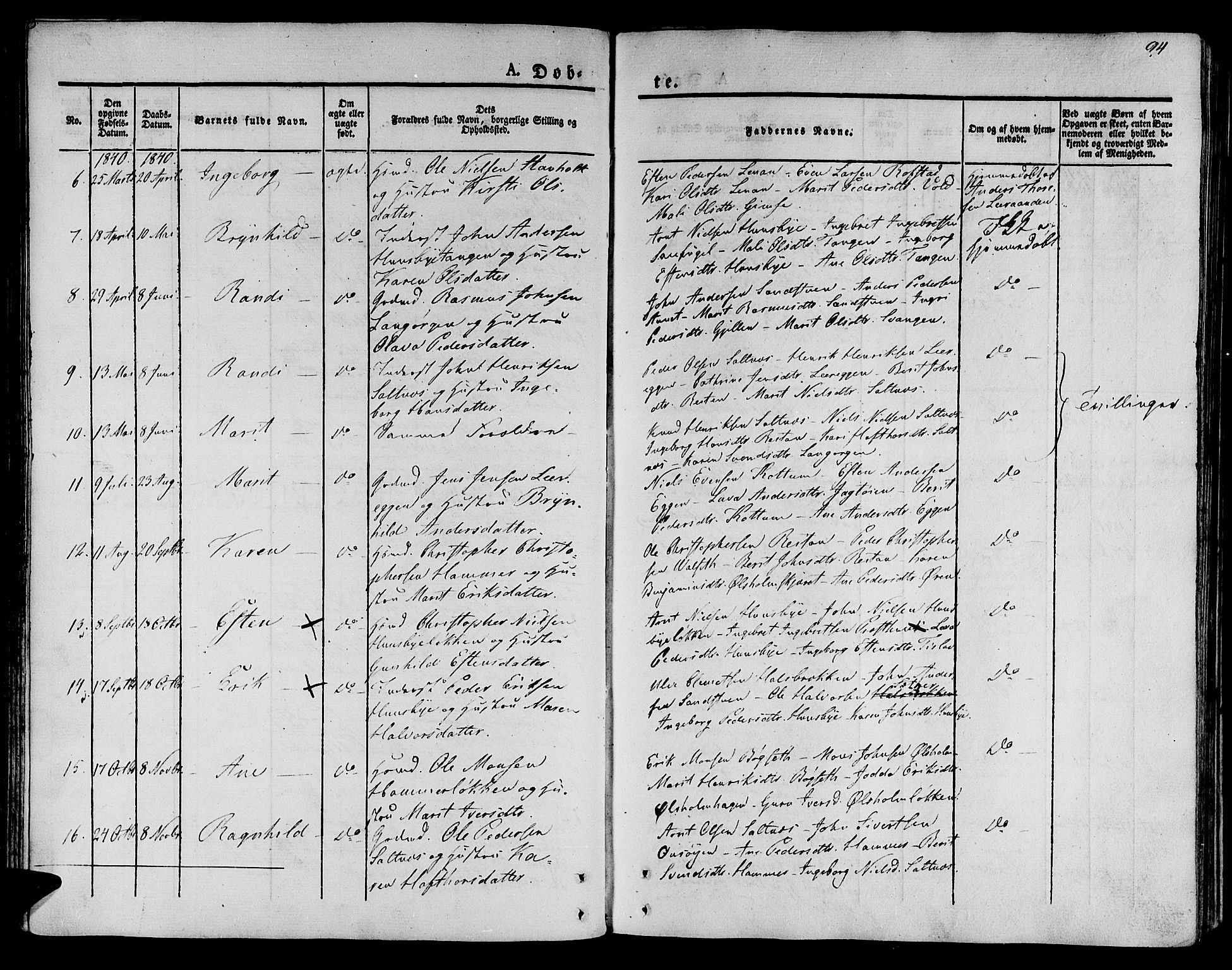 Ministerialprotokoller, klokkerbøker og fødselsregistre - Sør-Trøndelag, SAT/A-1456/612/L0375: Parish register (official) no. 612A07 /2, 1829-1845, p. 93