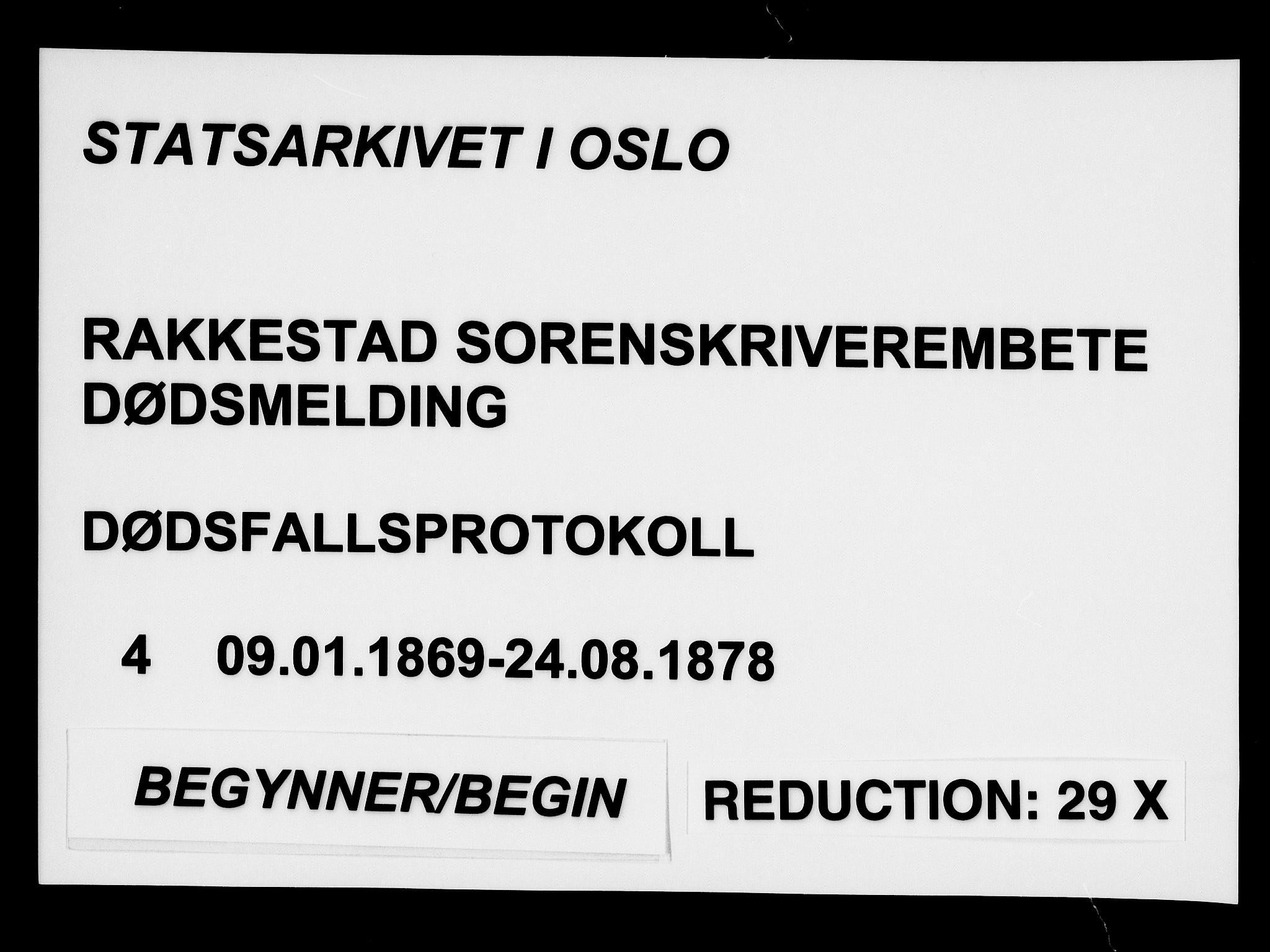 Rakkestad sorenskriveri, SAO/A-10686/H/Ha/Haa/L0004: Dødsanmeldelsesprotokoller, 1869-1878