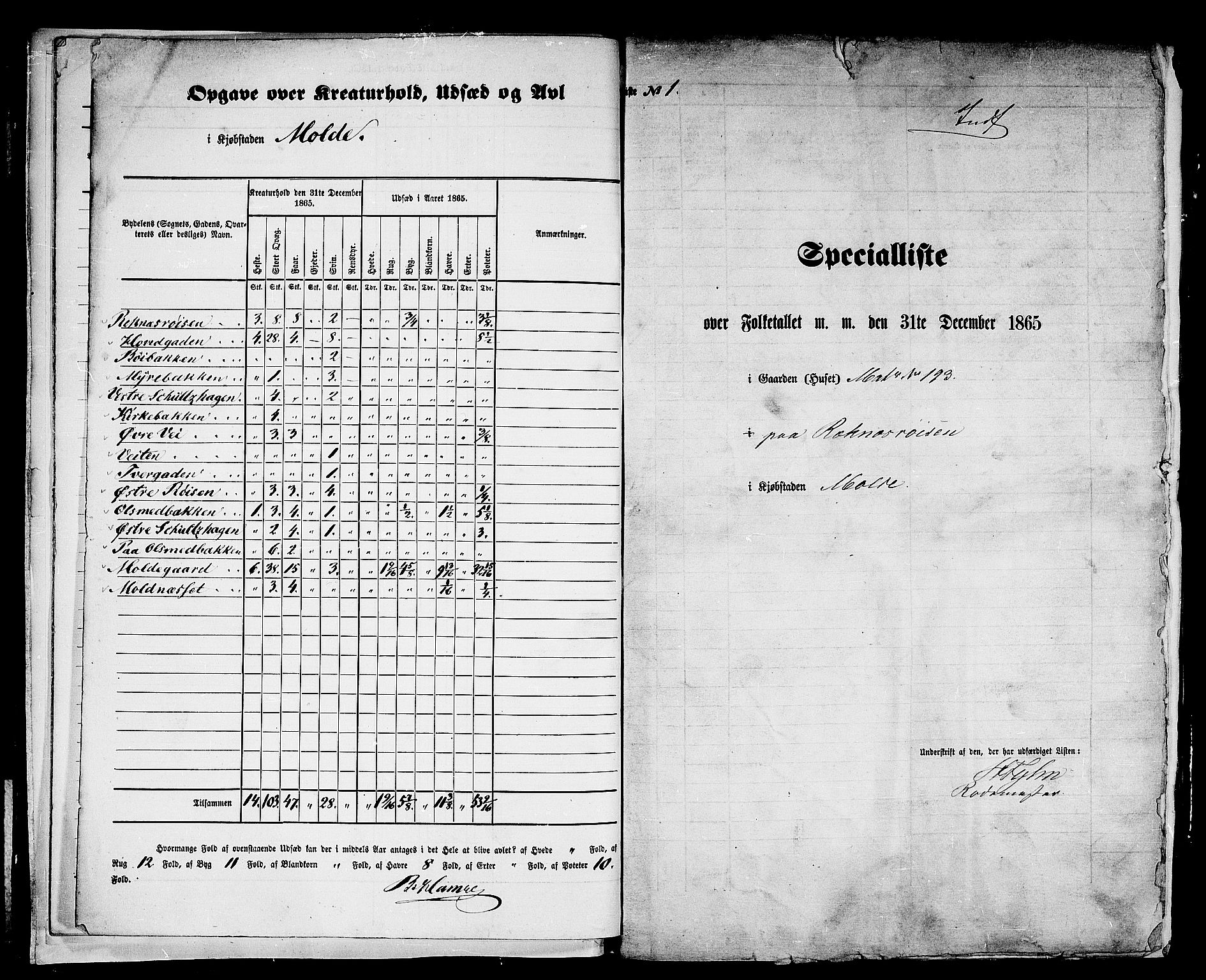 RA, 1865 census for Molde, 1865, p. 8