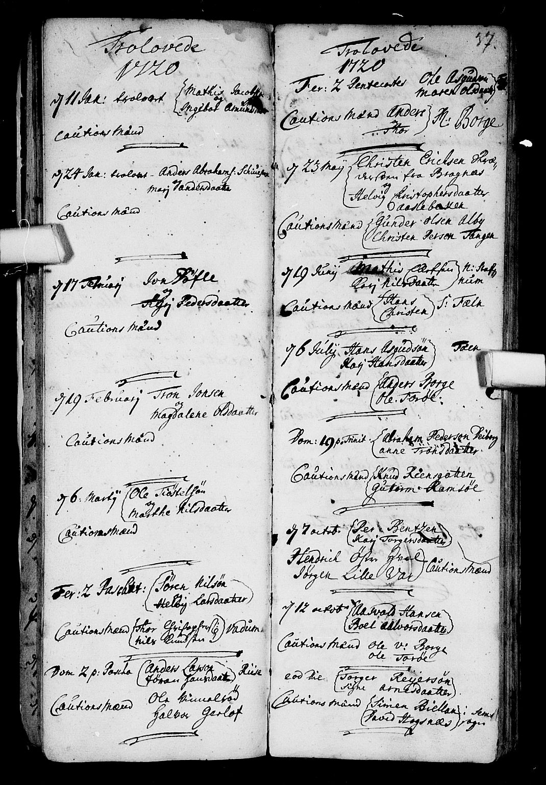 Stokke kirkebøker, AV/SAKO-A-320/F/Fa/L0001: Parish register (official) no. I 1, 1717-1733, p. 37