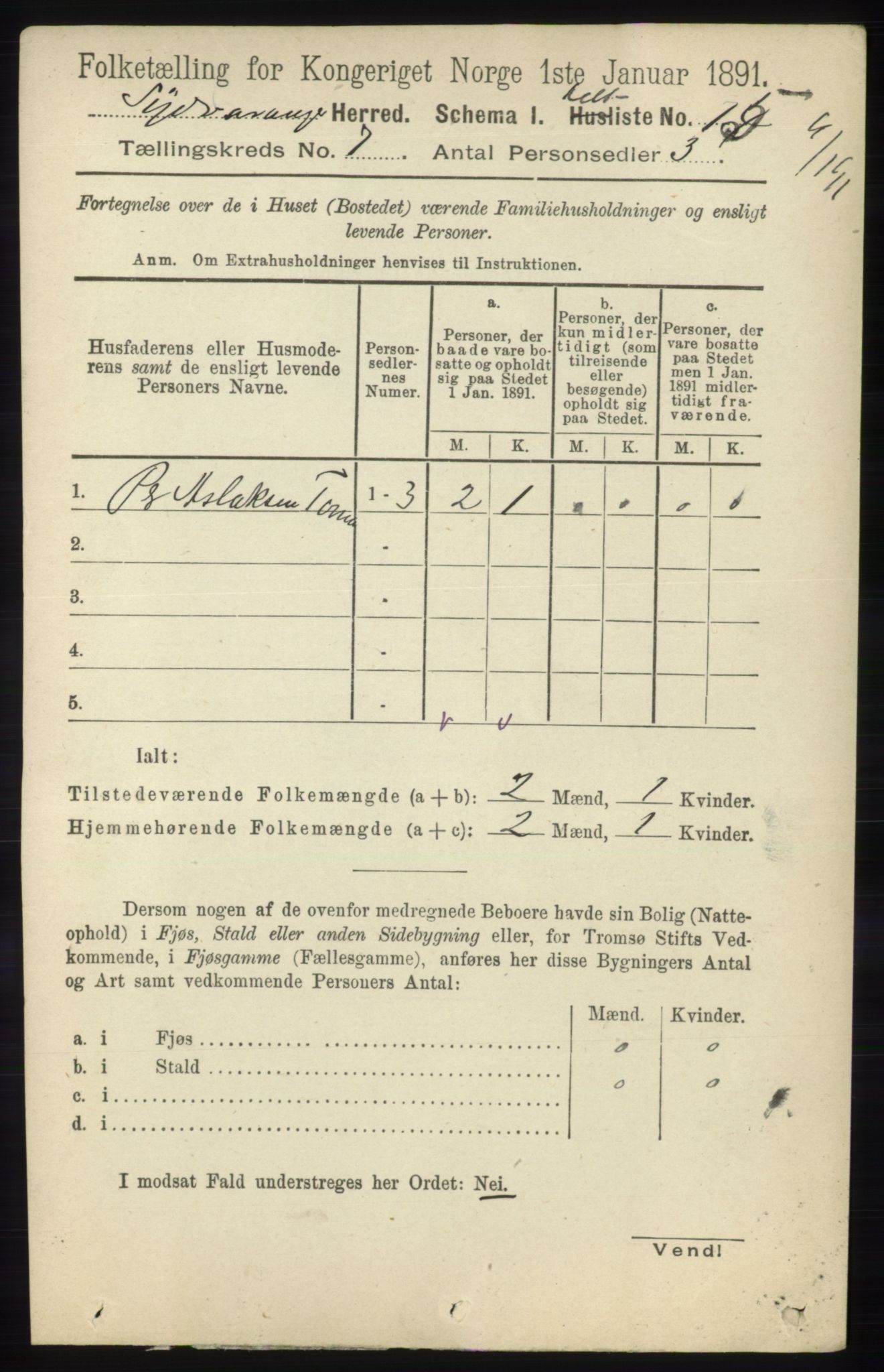 RA, 1891 census for 2030 Sør-Varanger, 1891, p. 2242