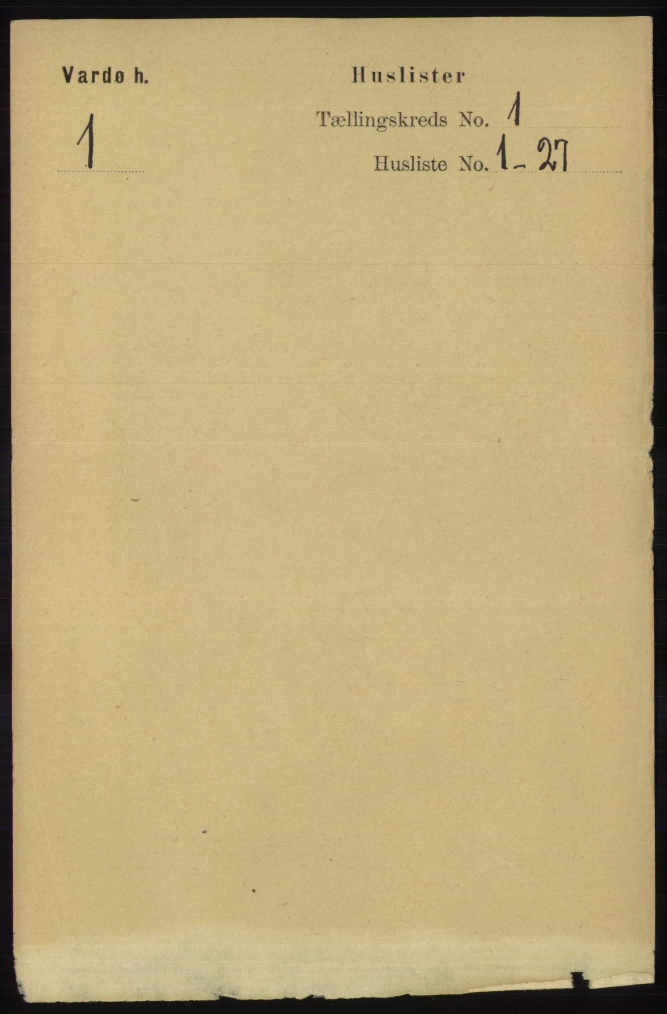 RA, 1891 census for 2028 Vardø, 1891, p. 15