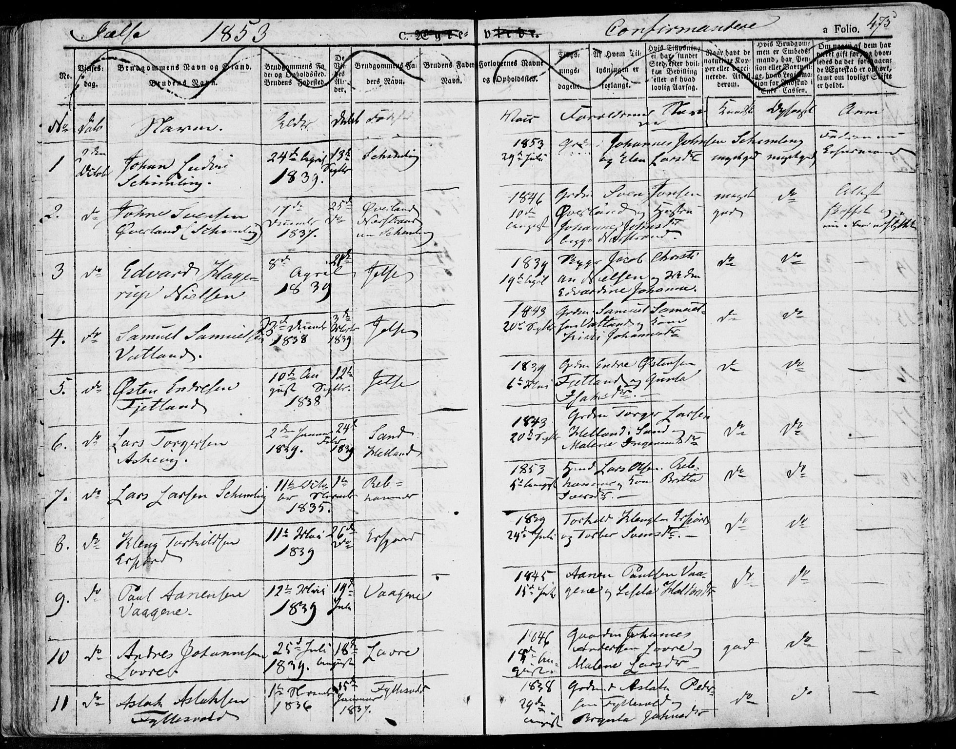 Jelsa sokneprestkontor, SAST/A-101842/01/IV: Parish register (official) no. A 6.2, 1828-1853, p. 475