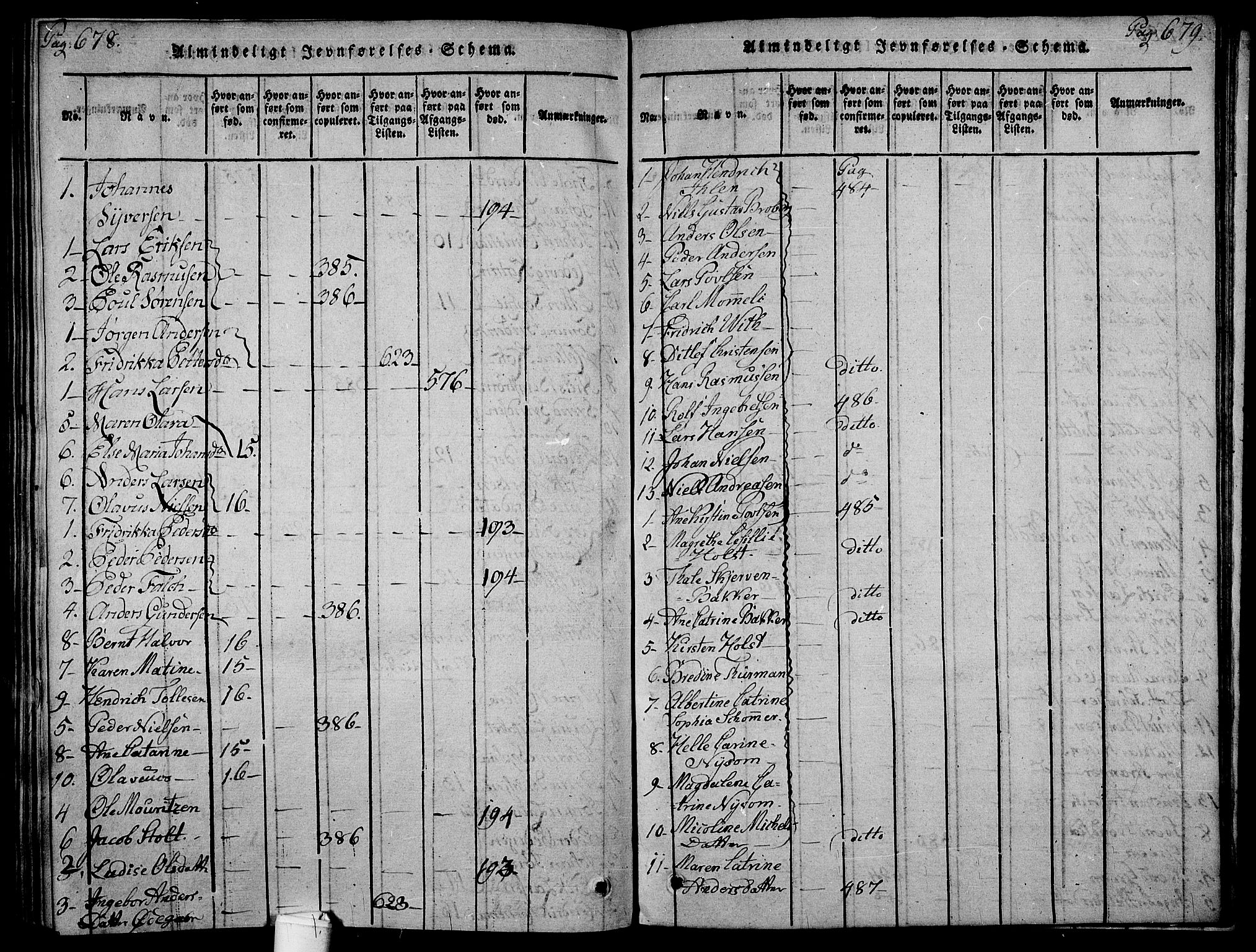 Holmestrand kirkebøker, AV/SAKO-A-346/F/Fa/L0001: Parish register (official) no. 1, 1814-1840, p. 678-679