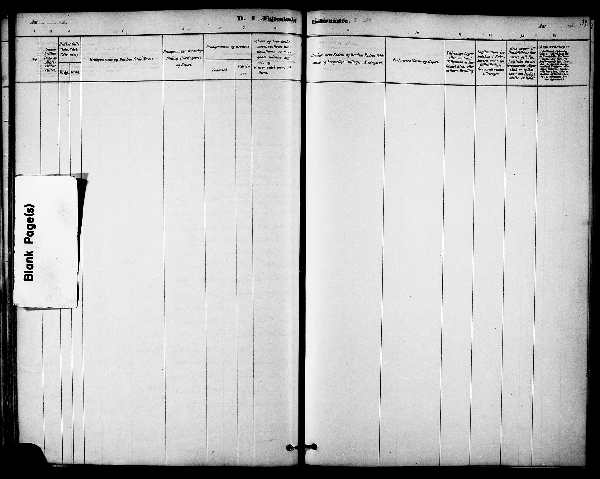 Ministerialprotokoller, klokkerbøker og fødselsregistre - Nordland, AV/SAT-A-1459/841/L0609: Parish register (official) no. 841A13, 1878-1902, p. 39