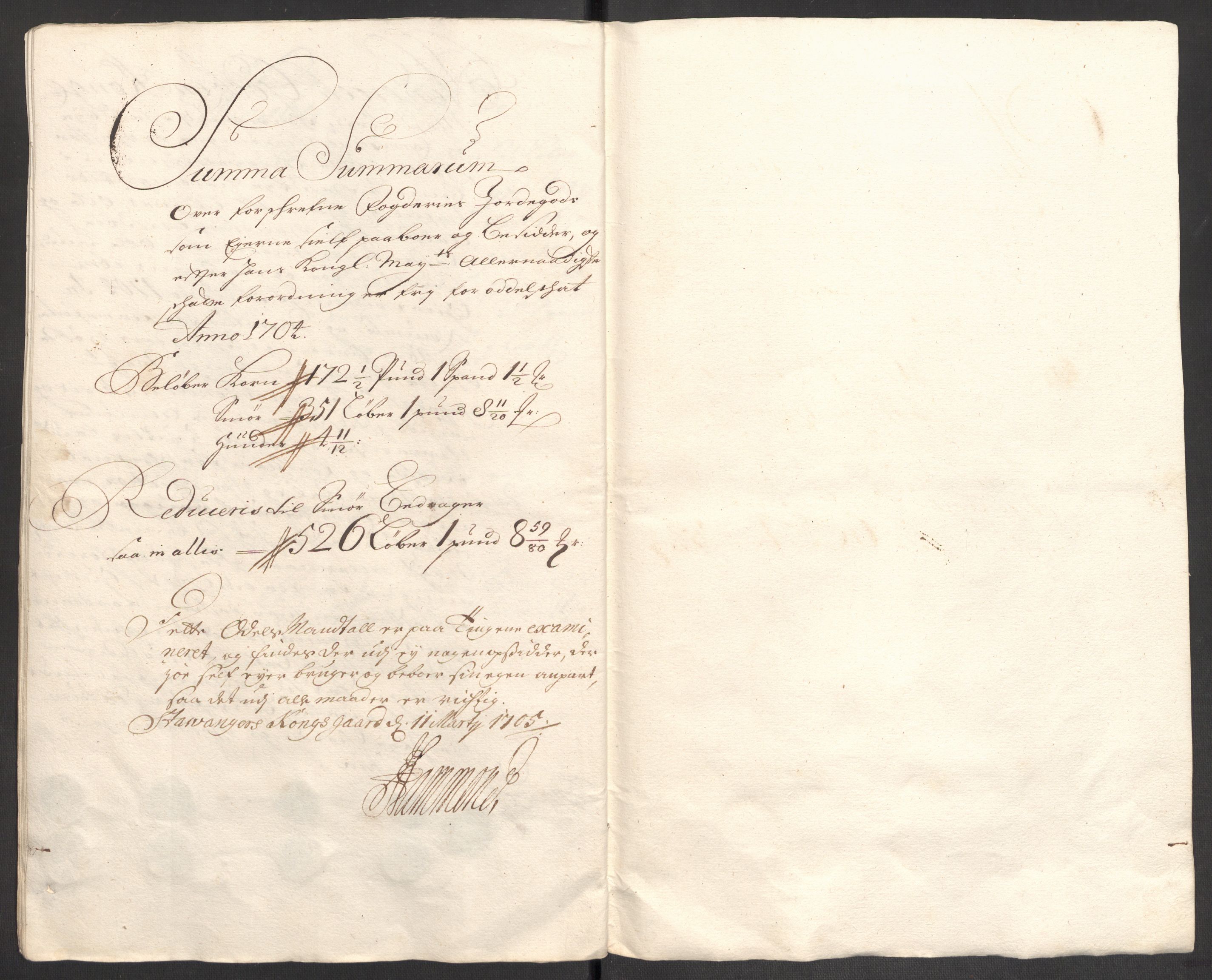 Rentekammeret inntil 1814, Reviderte regnskaper, Fogderegnskap, AV/RA-EA-4092/R47/L2860: Fogderegnskap Ryfylke, 1703-1705, p. 247