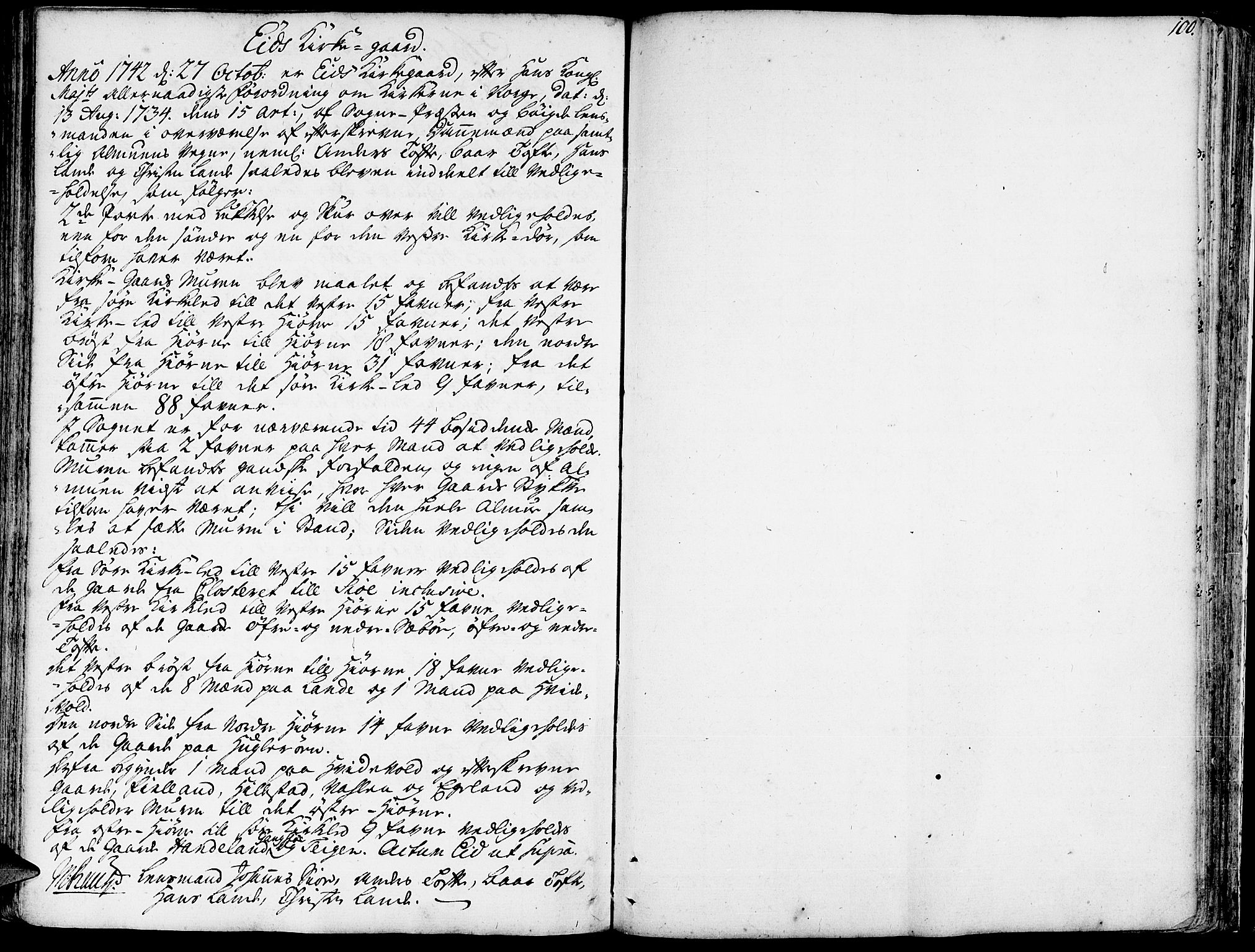 Fjelberg sokneprestembete, AV/SAB-A-75201/H/Haa: Parish register (official) no. A 1, 1739-1759, p. 100