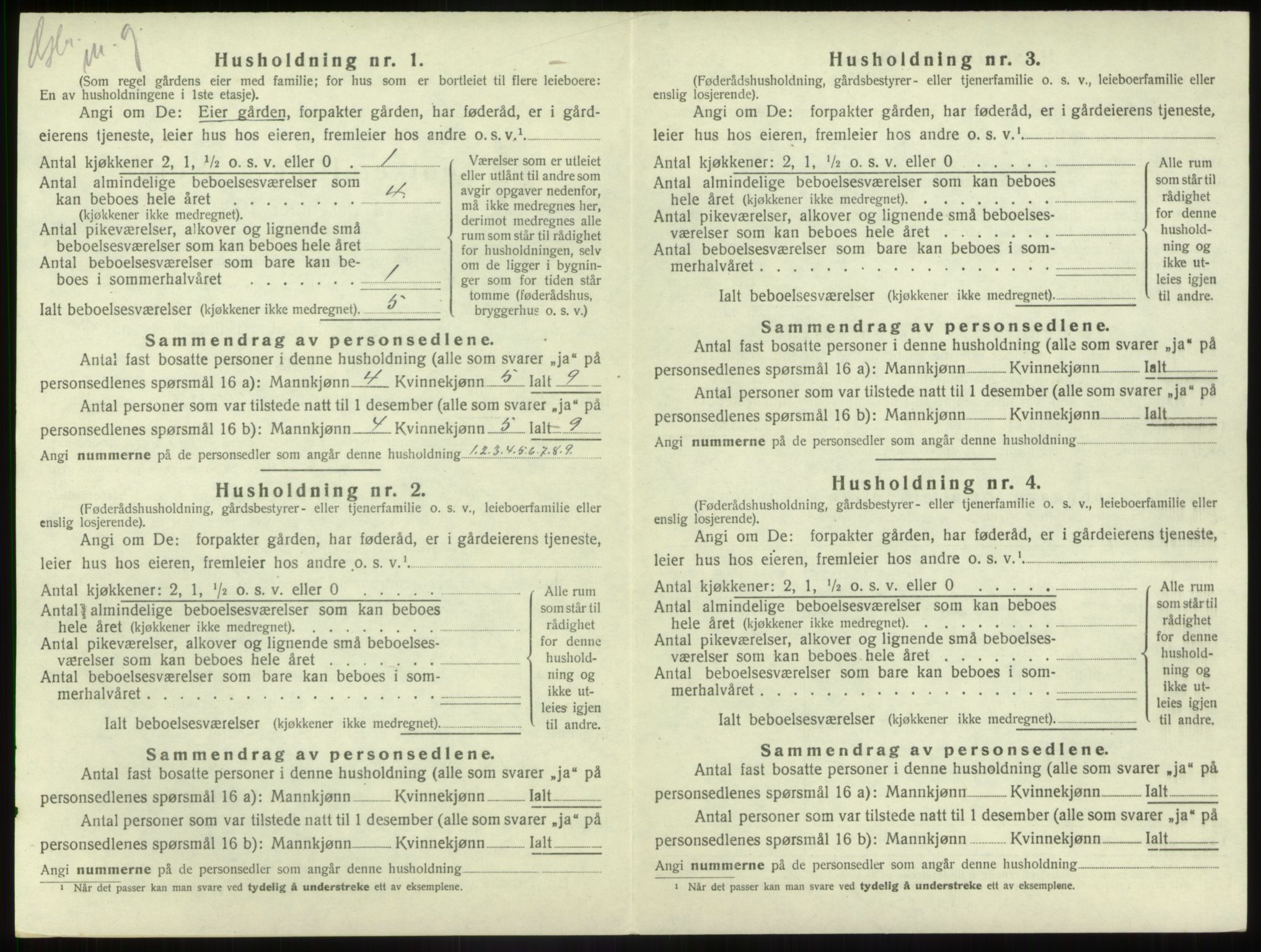 SAB, 1920 census for Førde, 1920, p. 759