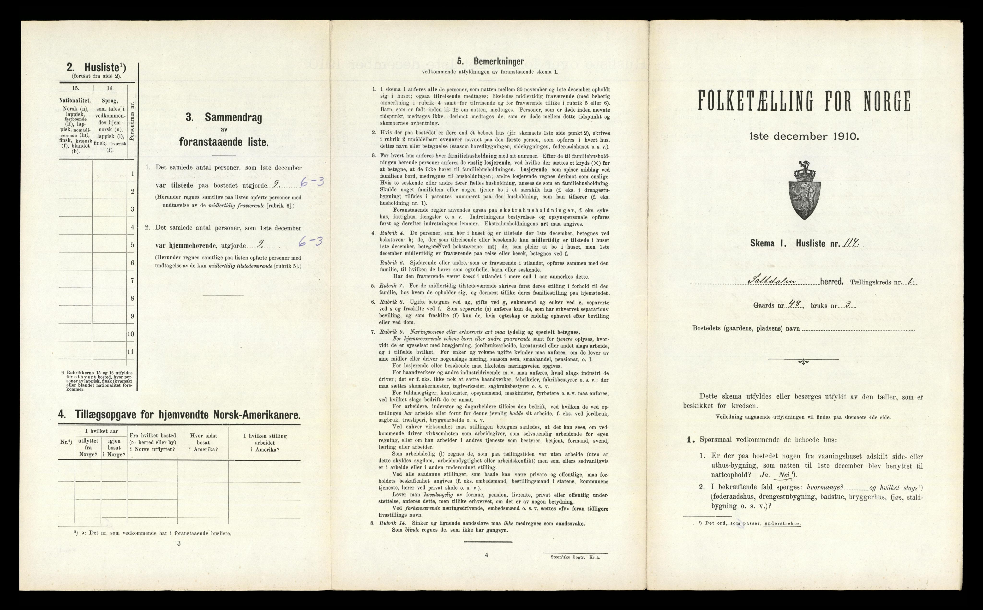 RA, 1910 census for Saltdal, 1910, p. 257