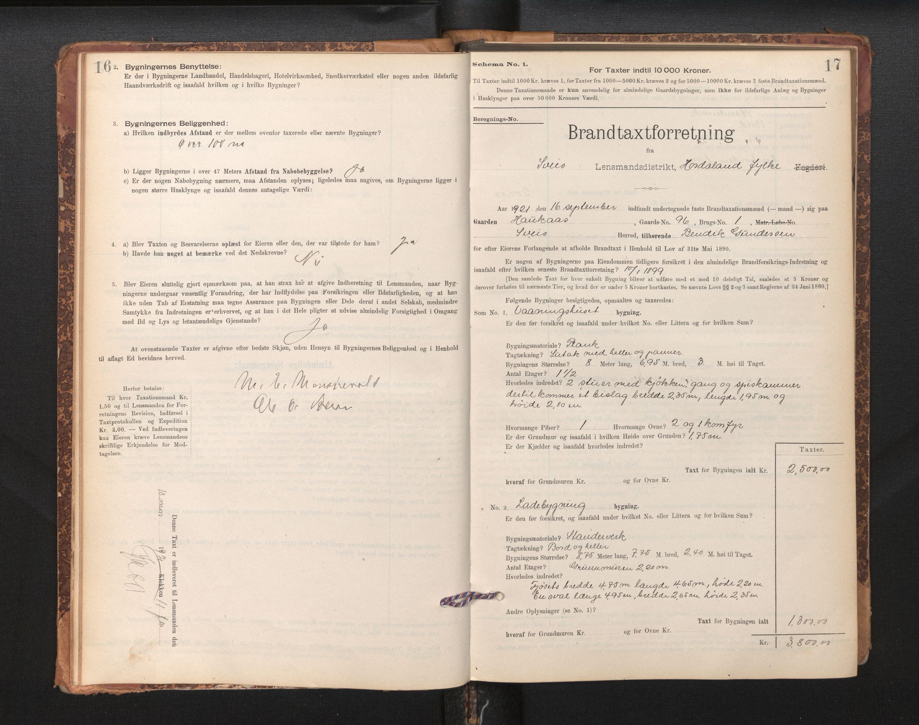 Lensmannen i Sveio, AV/SAB-A-35301/0012/L0008: Branntakstprotokoll, skjematakst, 1912-1939, p. 16-17