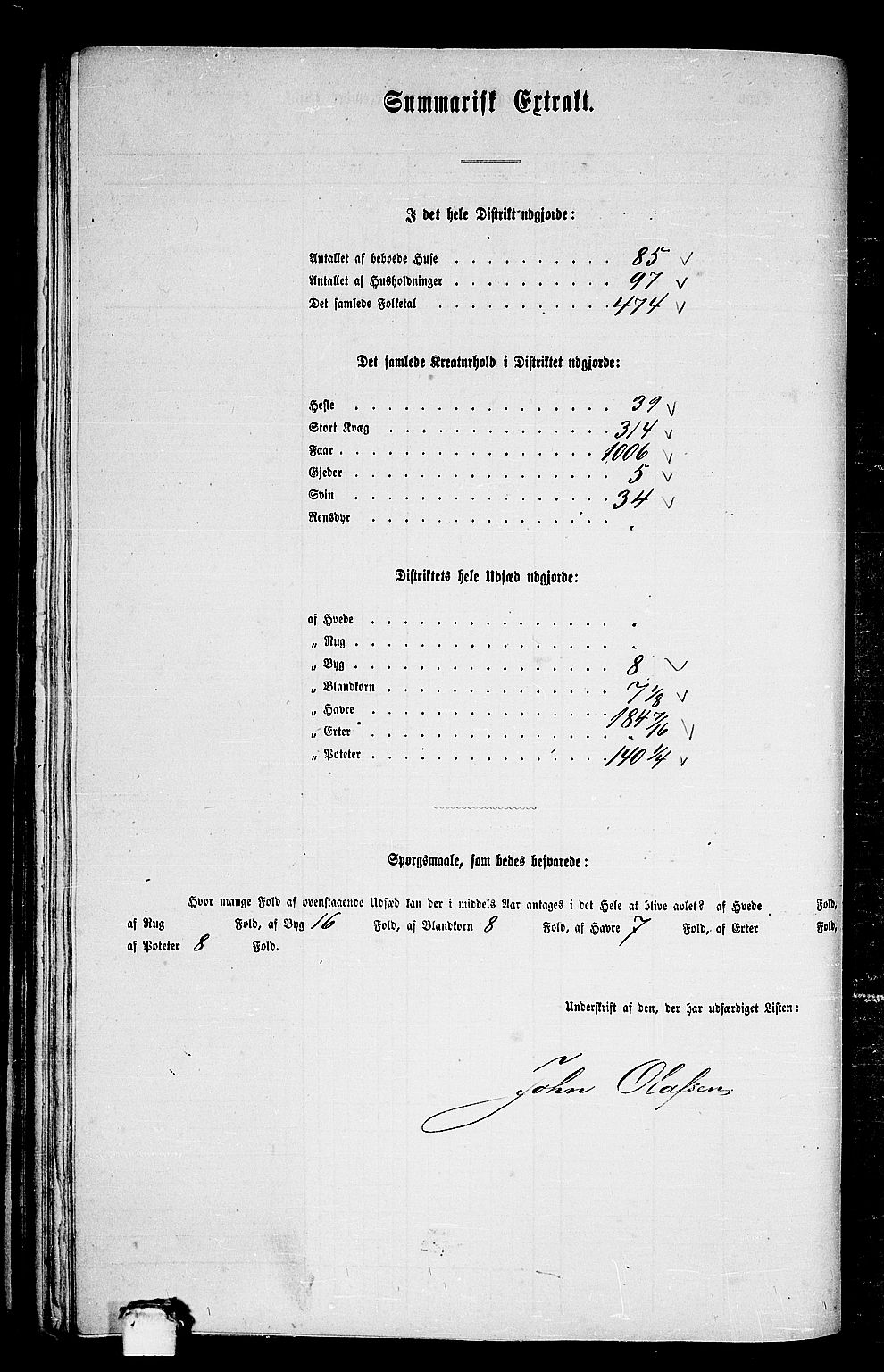 RA, 1865 census for Veøy, 1865, p. 23