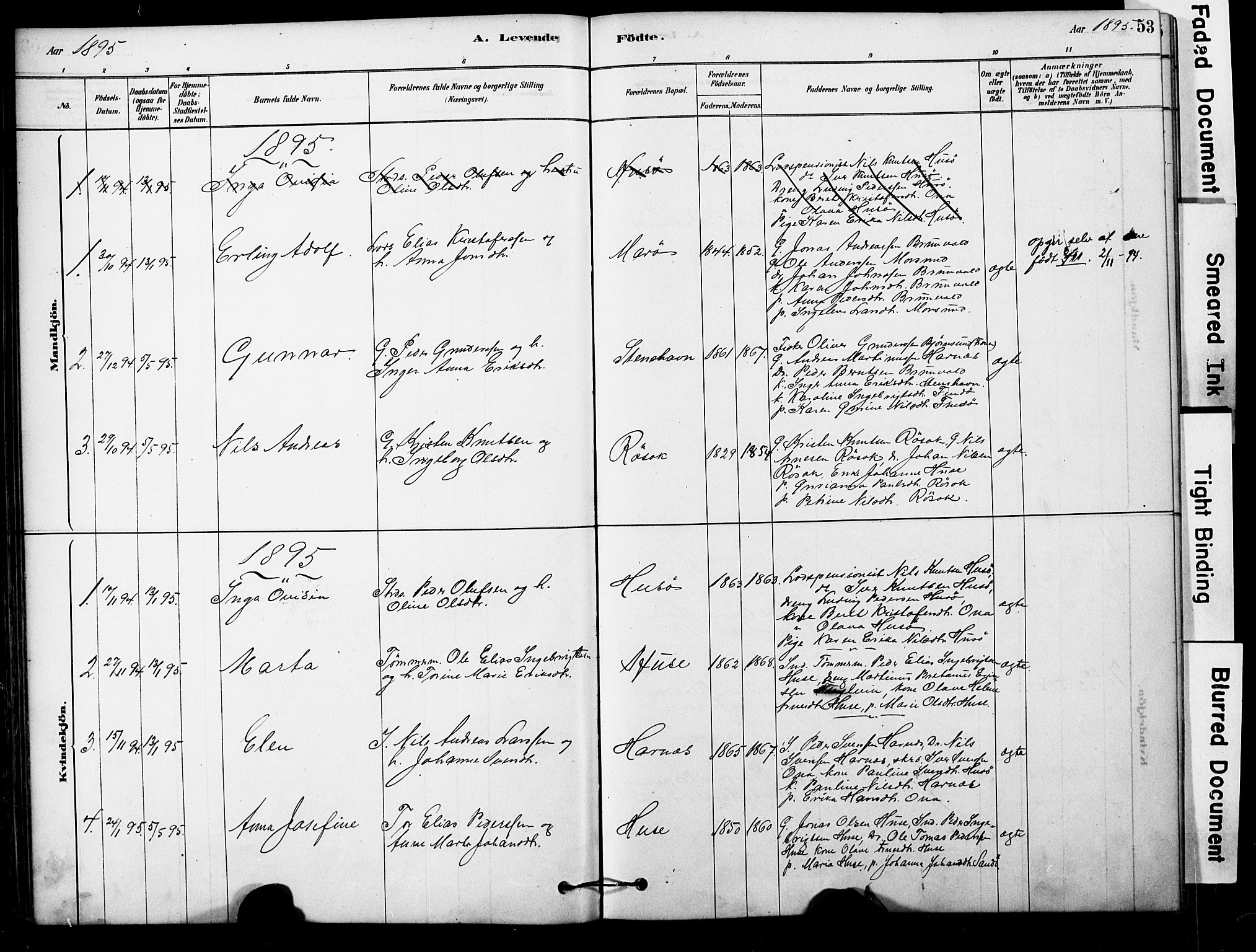 Ministerialprotokoller, klokkerbøker og fødselsregistre - Møre og Romsdal, AV/SAT-A-1454/561/L0729: Parish register (official) no. 561A03, 1878-1900, p. 53