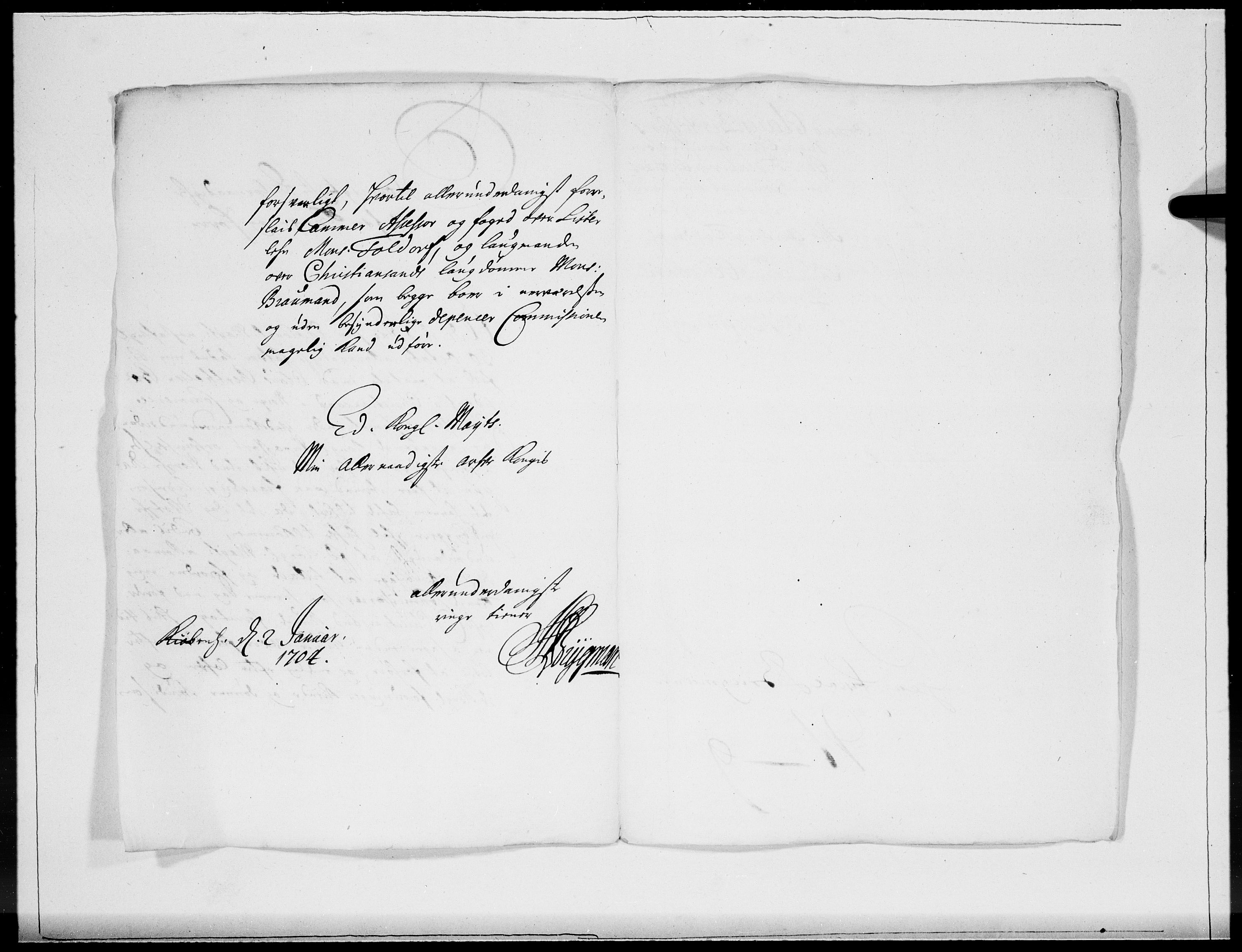 Danske Kanselli 1572-1799, AV/RA-EA-3023/F/Fc/Fcc/Fcca/L0055: Norske innlegg 1572-1799, 1704, p. 21