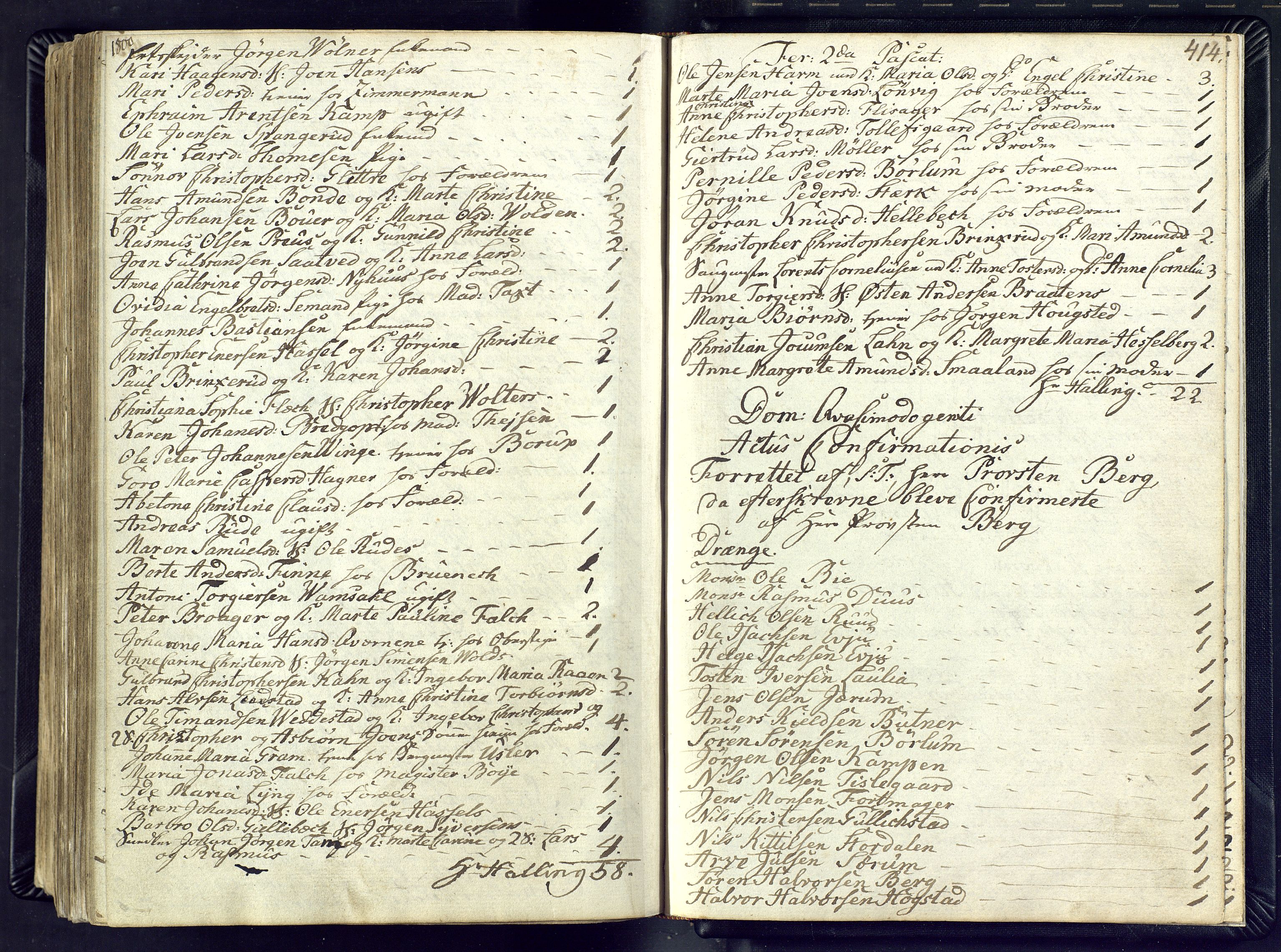 Kongsberg kirkebøker, SAKO/A-22/M/Ma/L0012: Communicants register no. 12, 1794-1800, p. 414