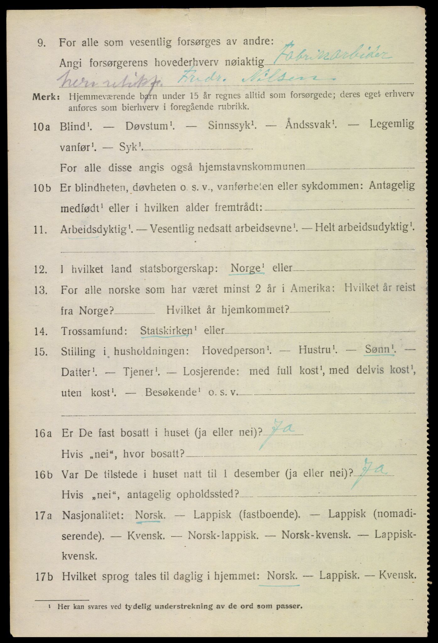 SAT, 1920 census for Bø, 1920, p. 6035