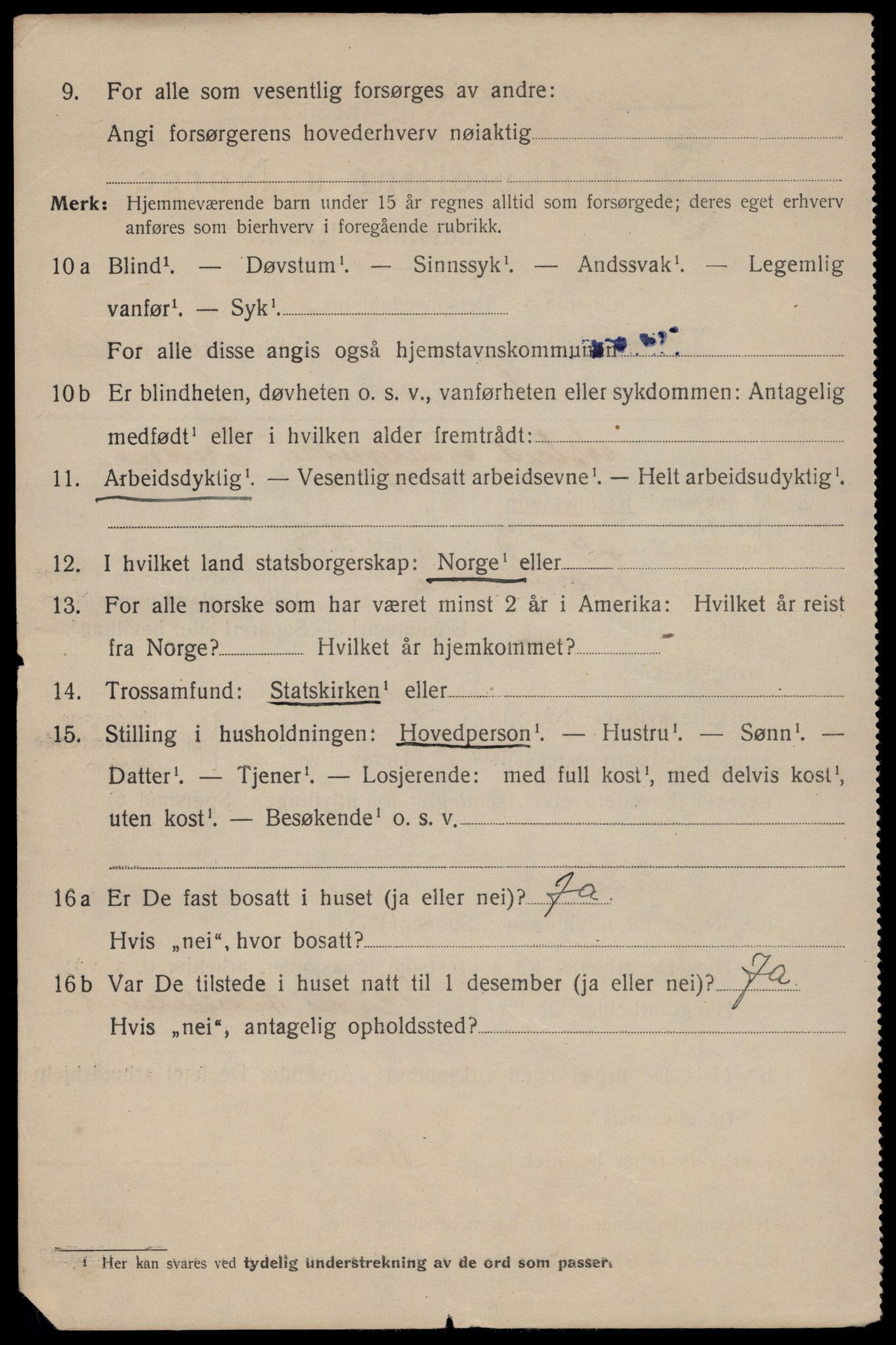 SAT, 1920 census for Trondheim, 1920, p. 122247
