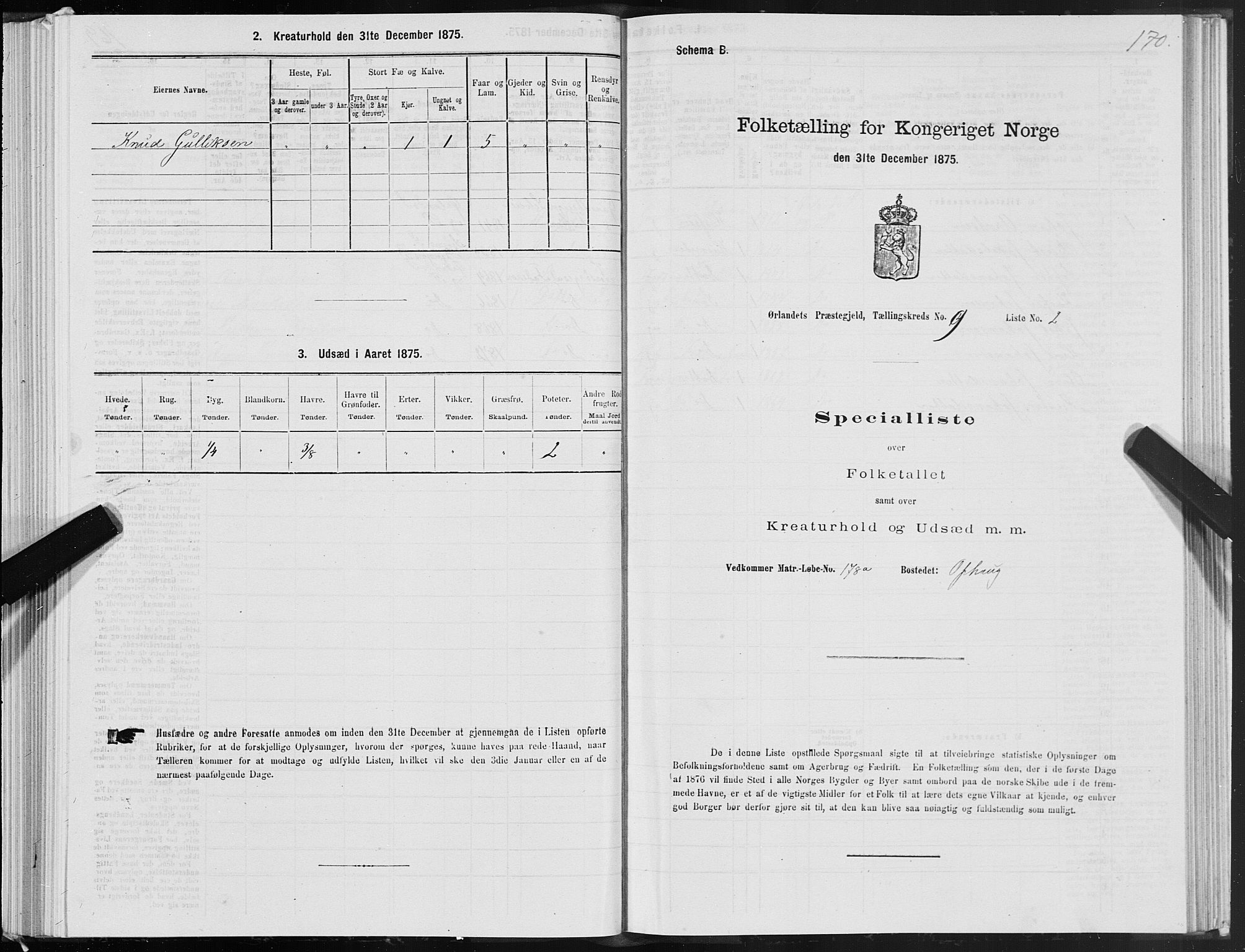 SAT, 1875 census for 1621P Ørland, 1875, p. 6170