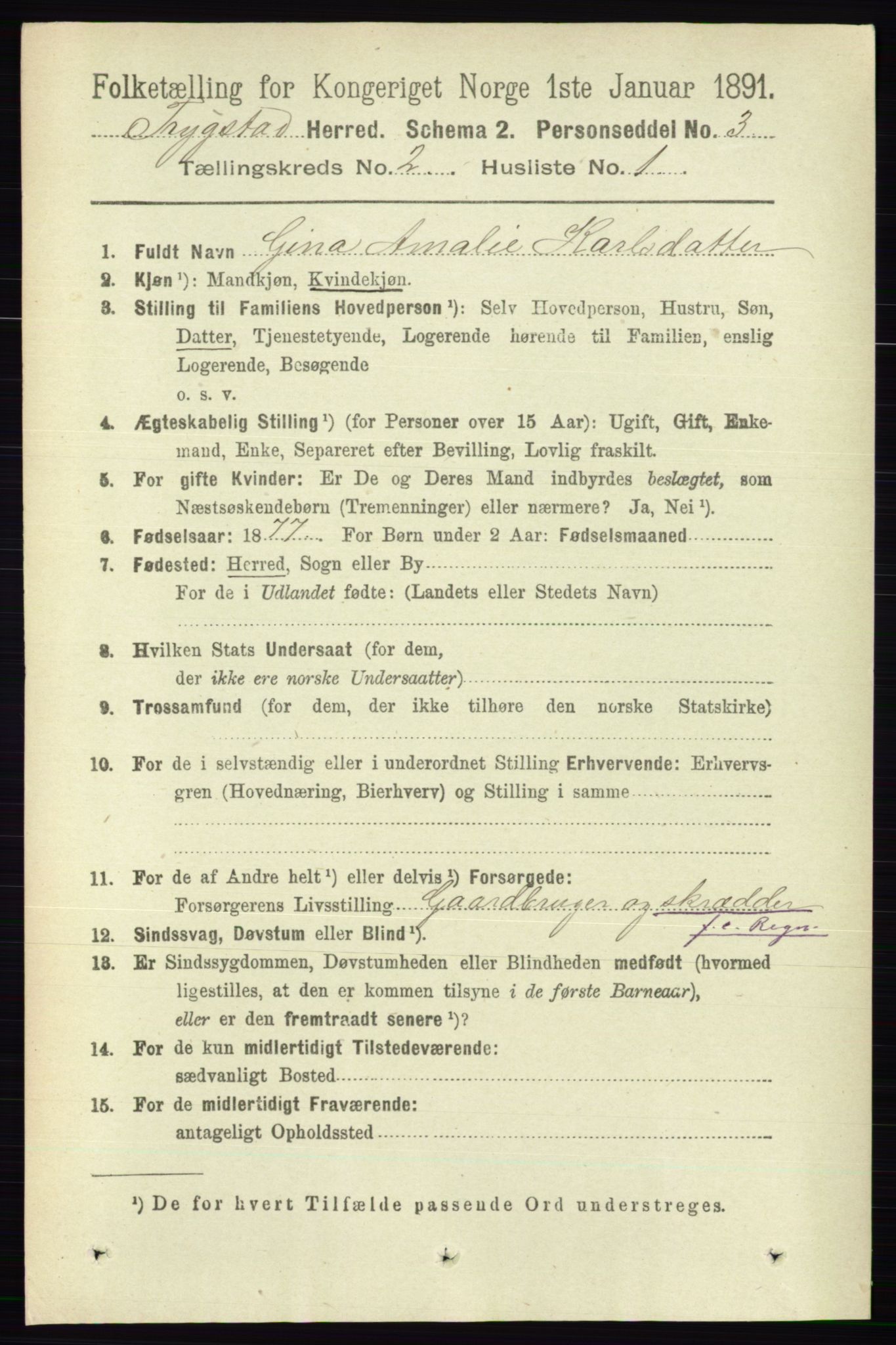 RA, 1891 Census for 0122 Trøgstad, 1891, p. 550