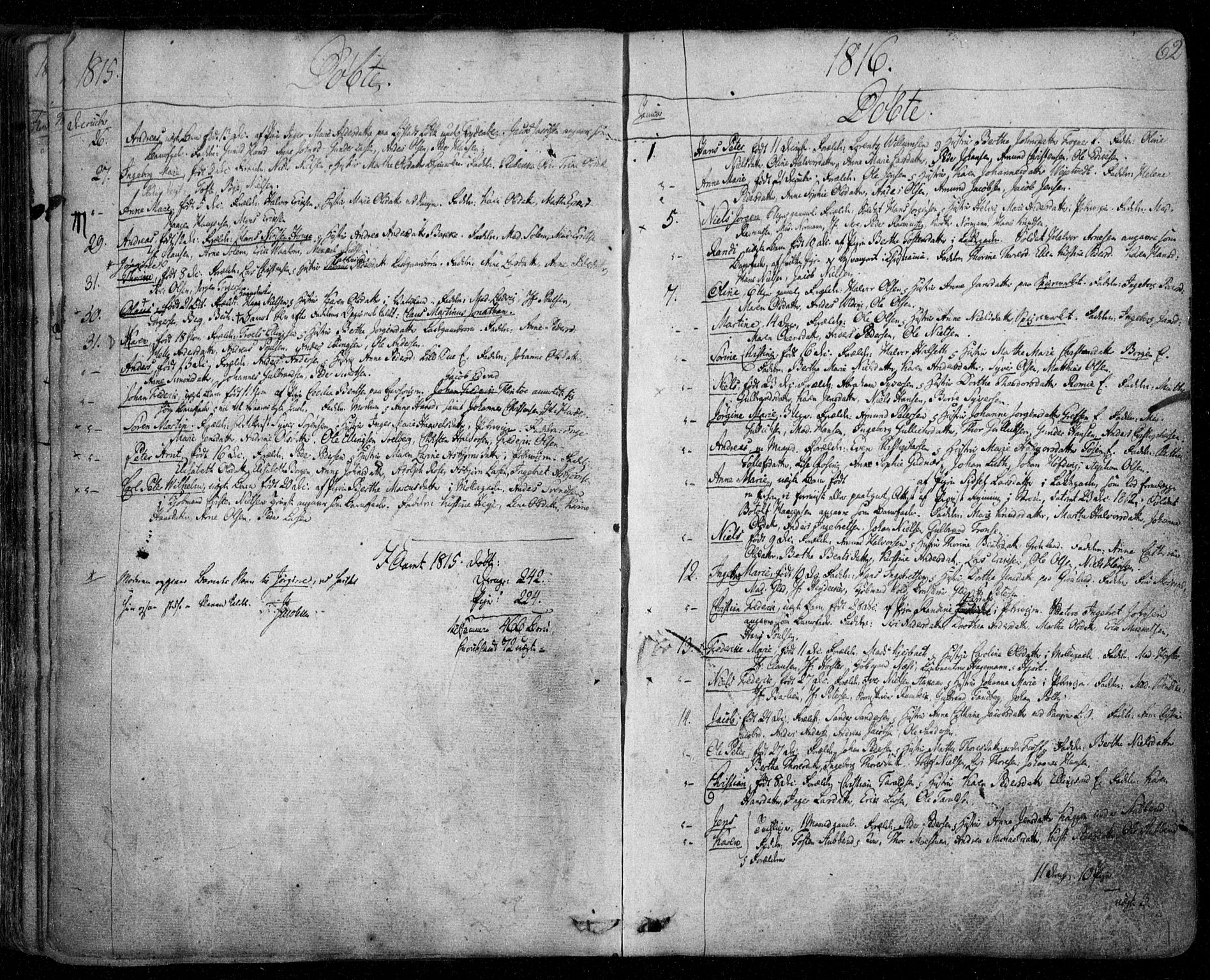 Aker prestekontor kirkebøker, SAO/A-10861/F/L0011: Parish register (official) no. 11, 1810-1819, p. 62