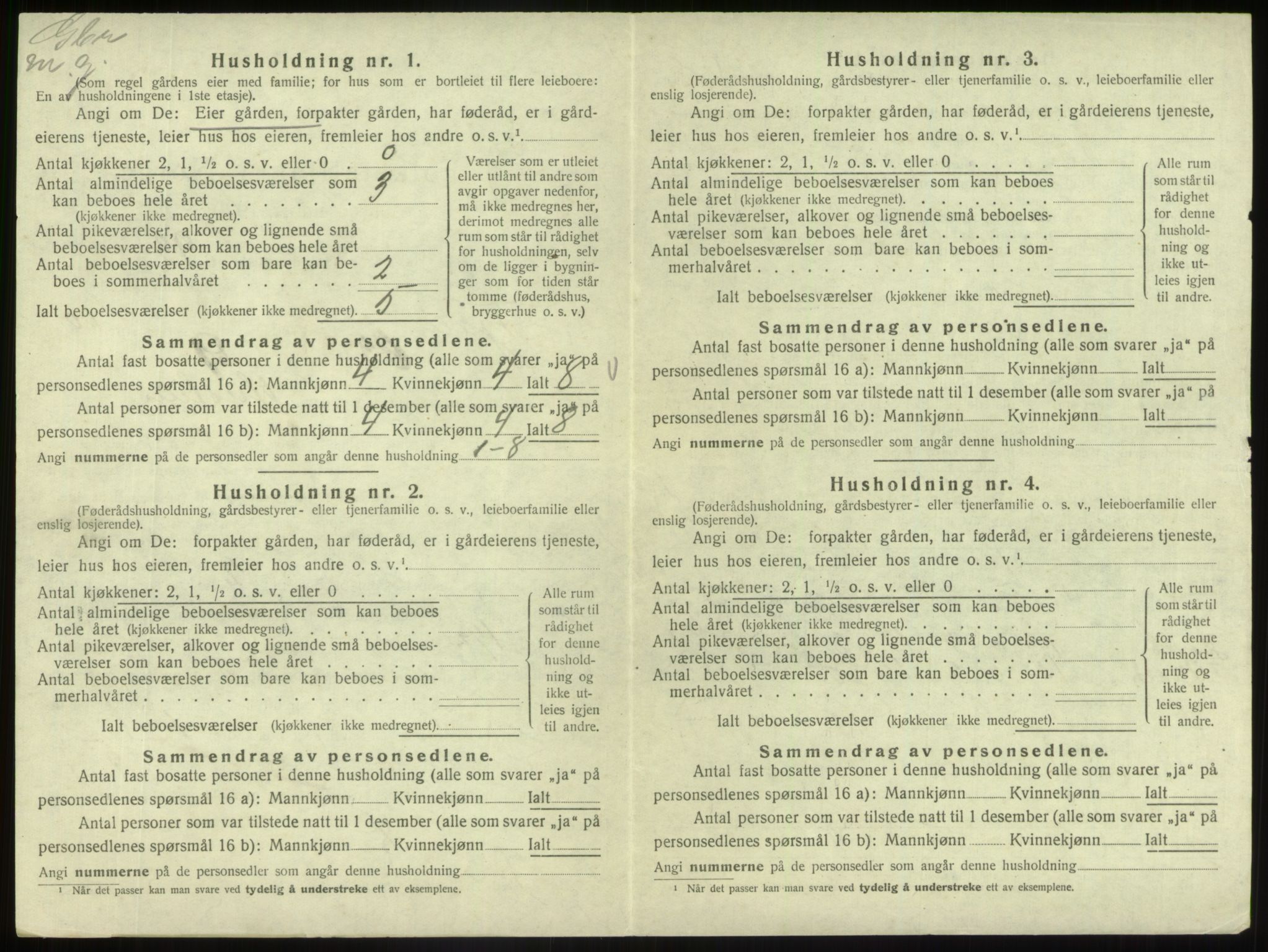 SAB, 1920 census for Fjaler, 1920, p. 894