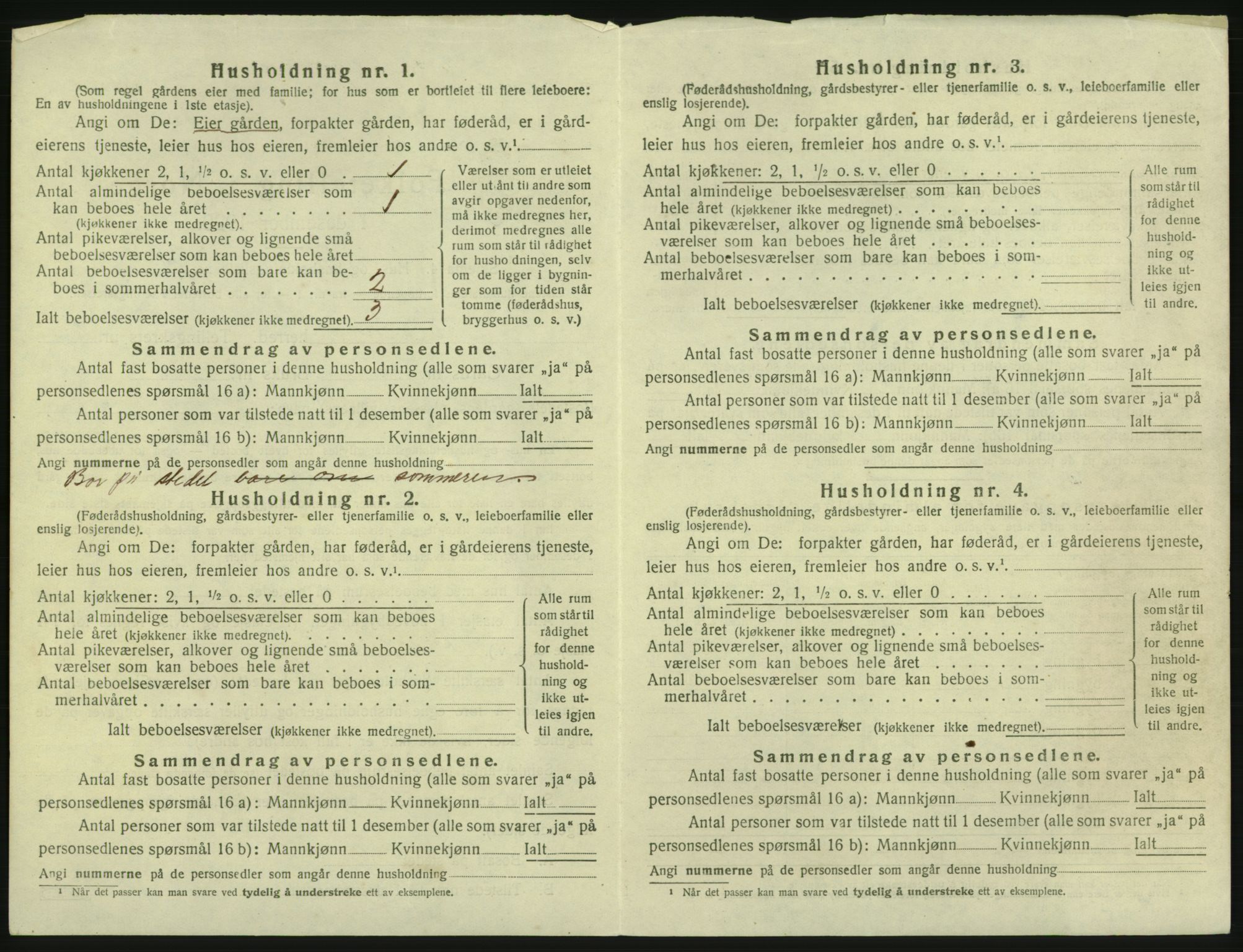 SAK, 1920 census for Eiken, 1920, p. 432