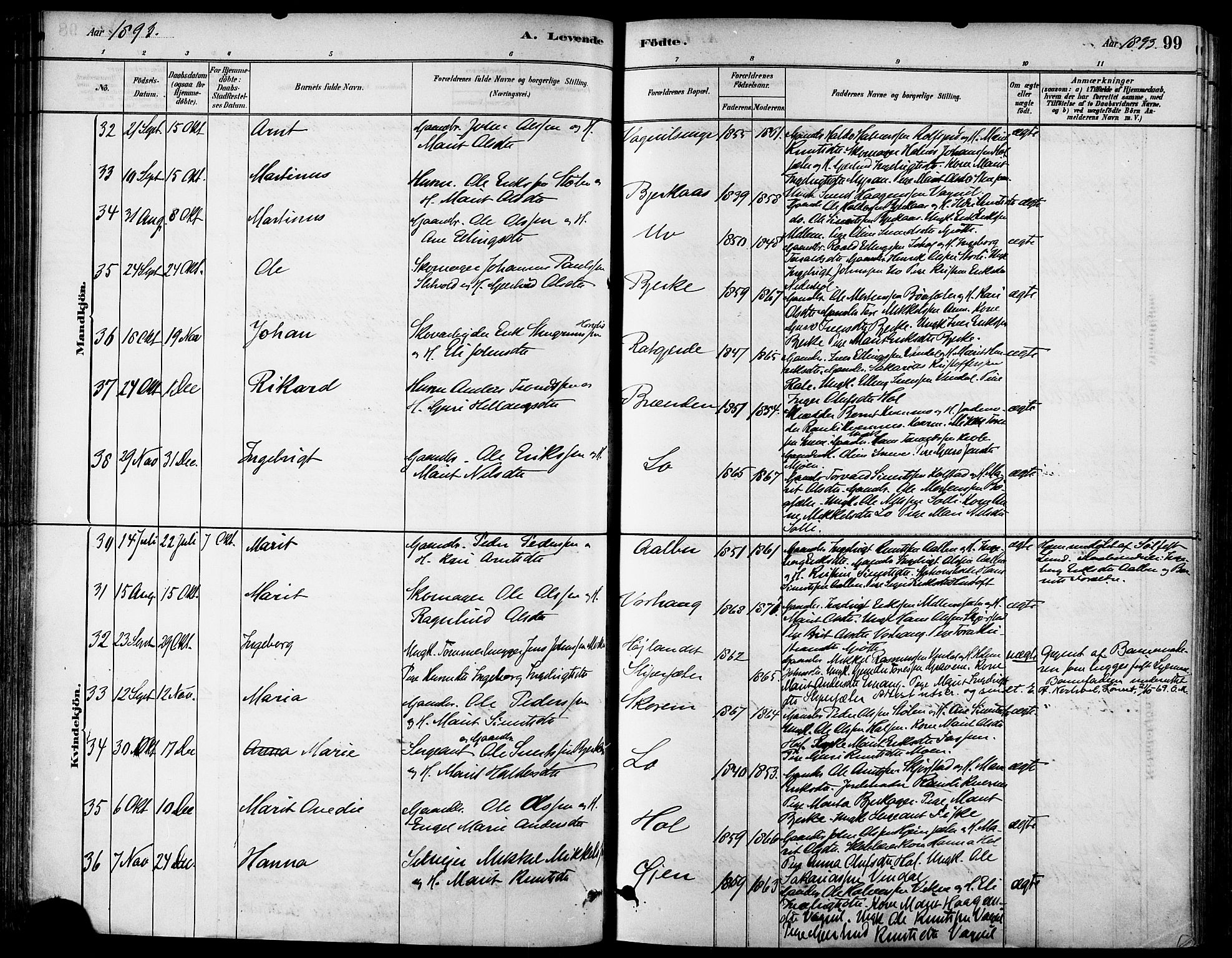 Ministerialprotokoller, klokkerbøker og fødselsregistre - Sør-Trøndelag, AV/SAT-A-1456/678/L0901: Parish register (official) no. 678A10, 1881-1894, p. 99