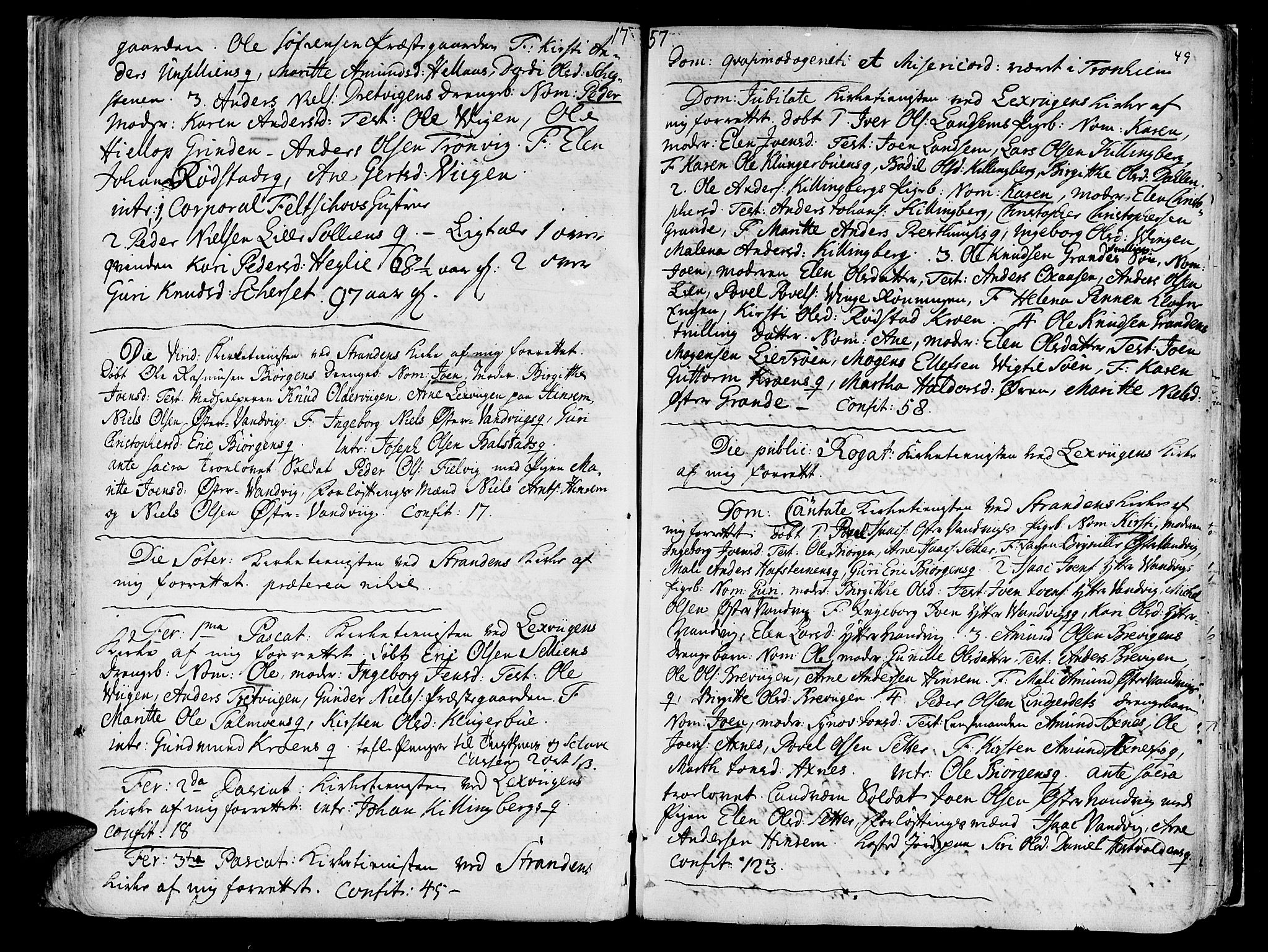 Ministerialprotokoller, klokkerbøker og fødselsregistre - Nord-Trøndelag, SAT/A-1458/701/L0003: Parish register (official) no. 701A03, 1751-1783, p. 49
