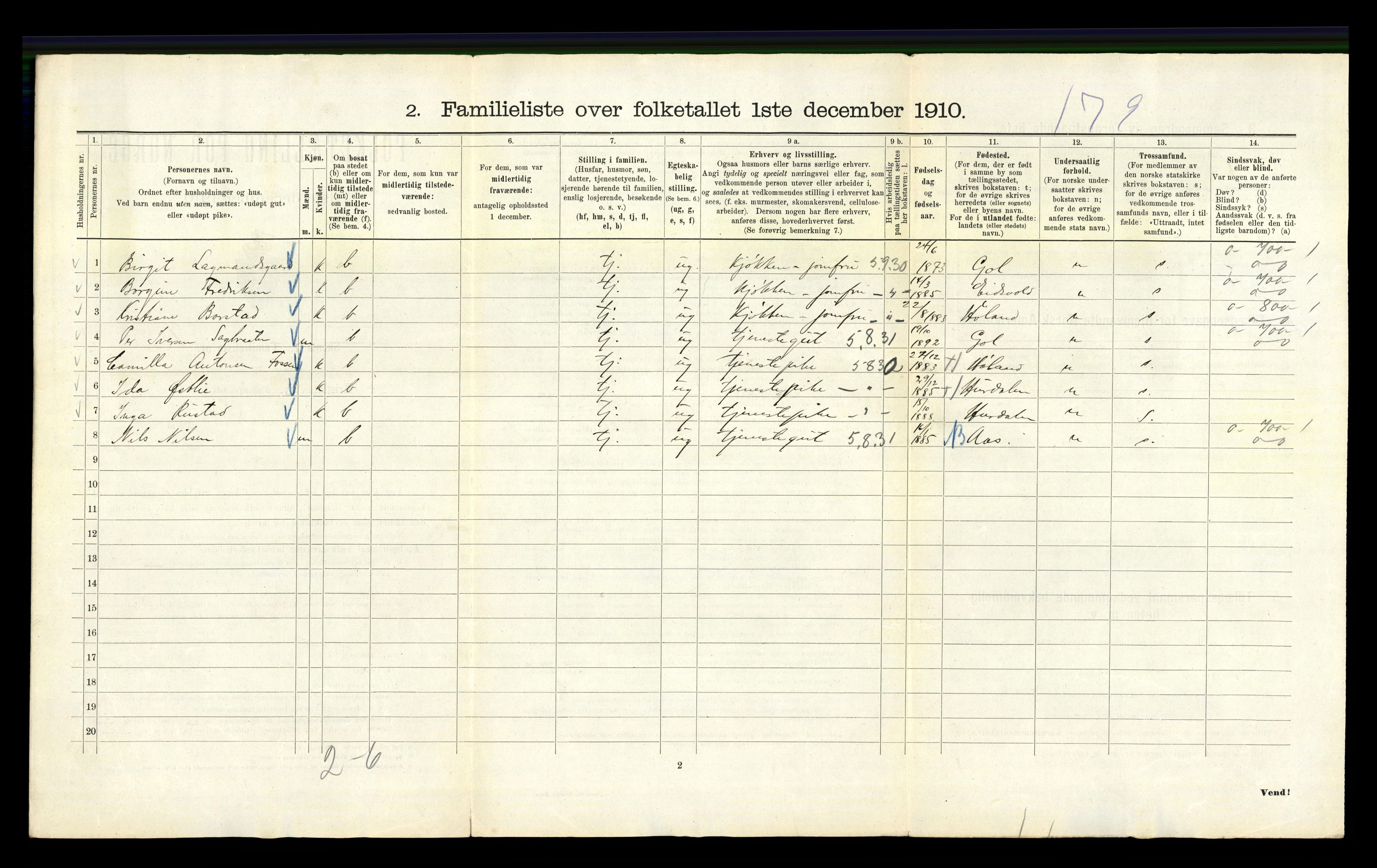 RA, 1910 census for Kristiania, 1910, p. 4490