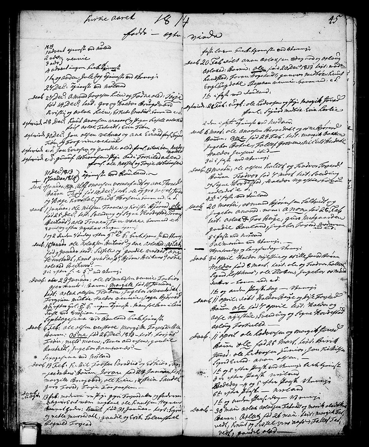 Vinje kirkebøker, SAKO/A-312/F/Fa/L0002: Parish register (official) no. I 2, 1767-1814, p. 45