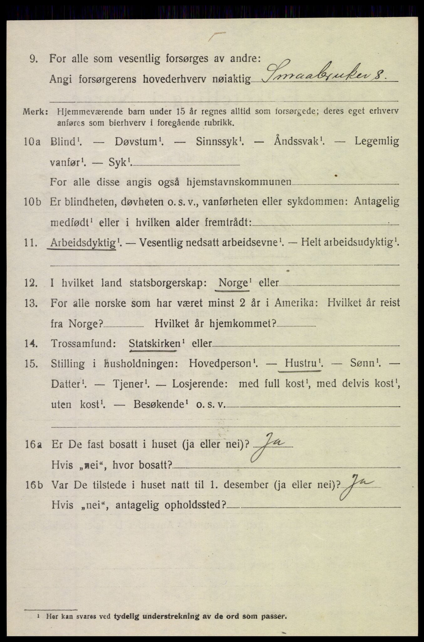 SAH, 1920 census for Nord-Aurdal, 1920, p. 8325