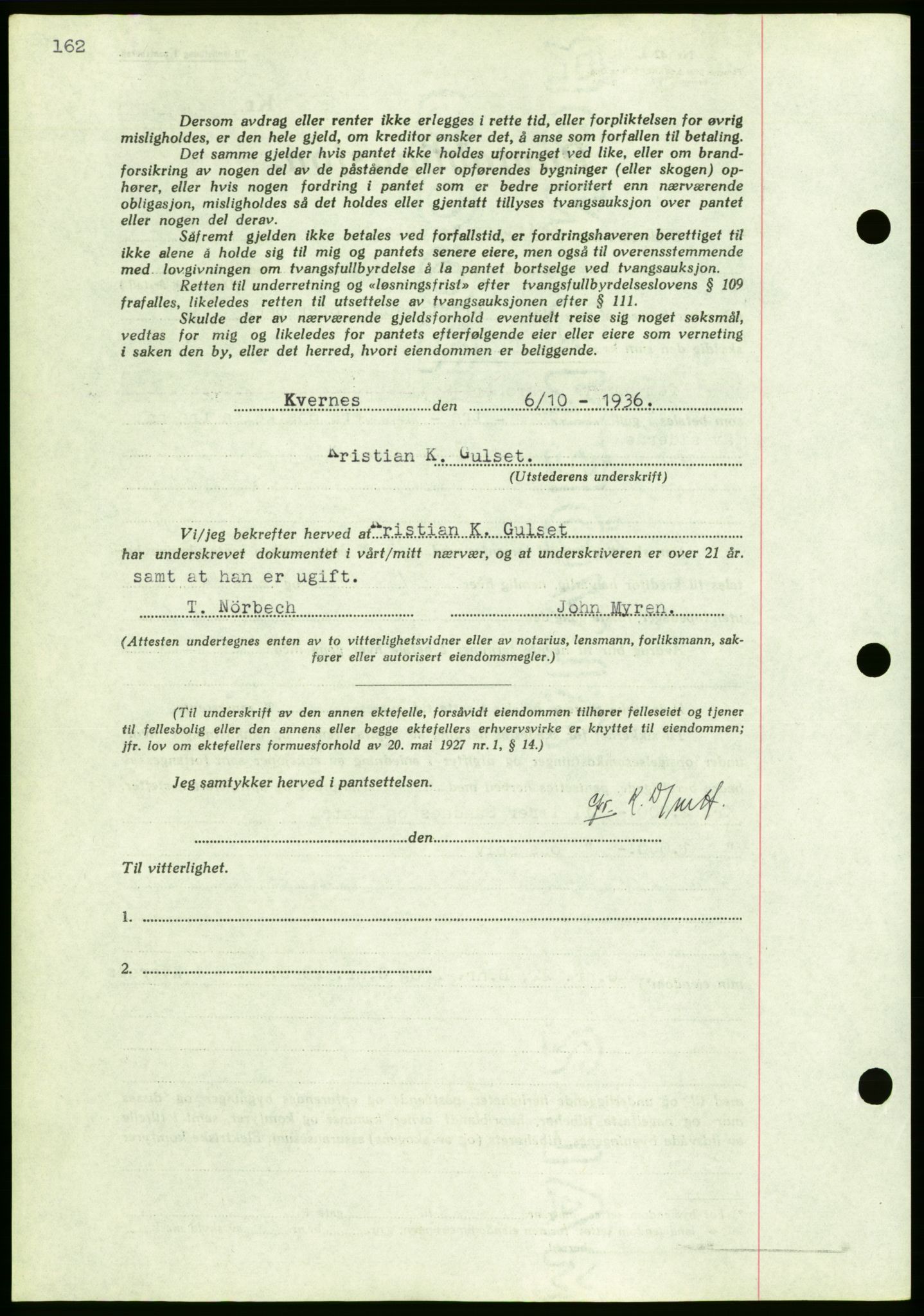 Nordmøre sorenskriveri, AV/SAT-A-4132/1/2/2Ca/L0090: Mortgage book no. B80, 1936-1937, Diary no: : 2212/1936