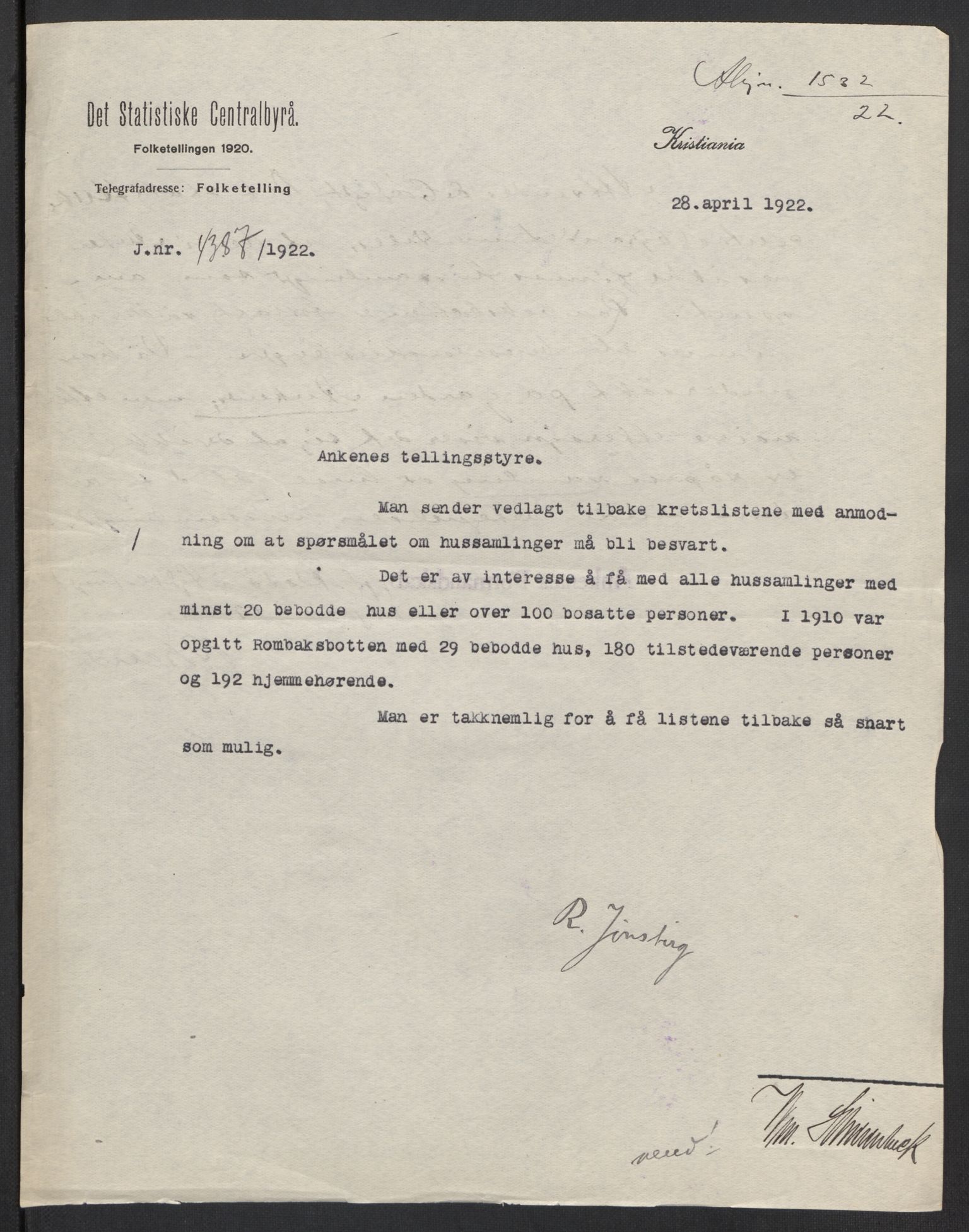 SAT, 1920 census for Ankenes, 1920, p. 14