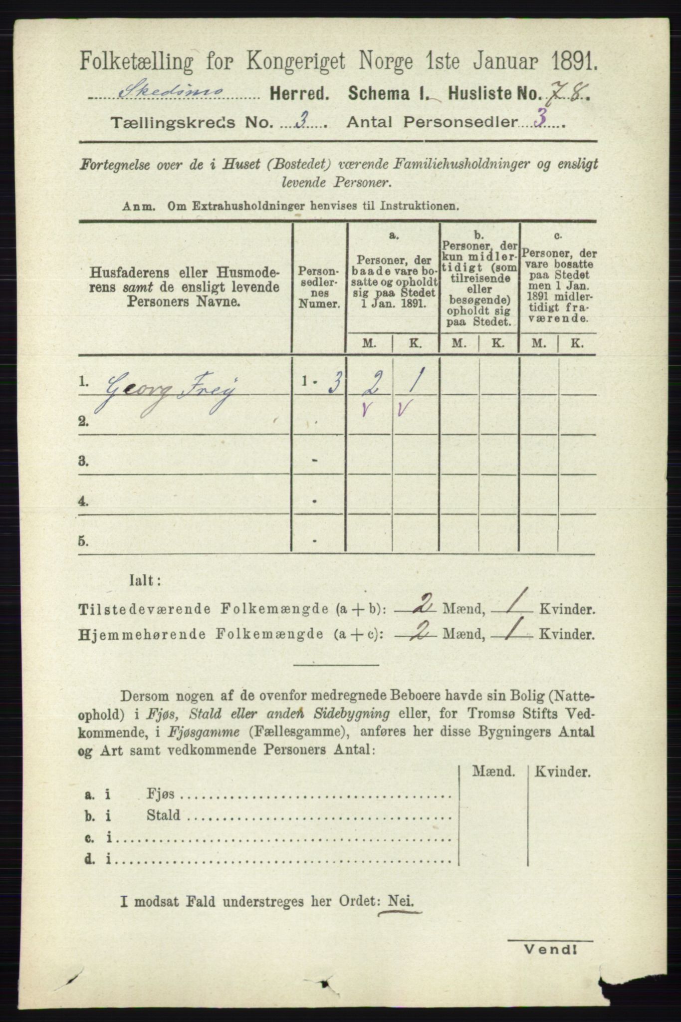 RA, 1891 census for 0231 Skedsmo, 1891, p. 1296