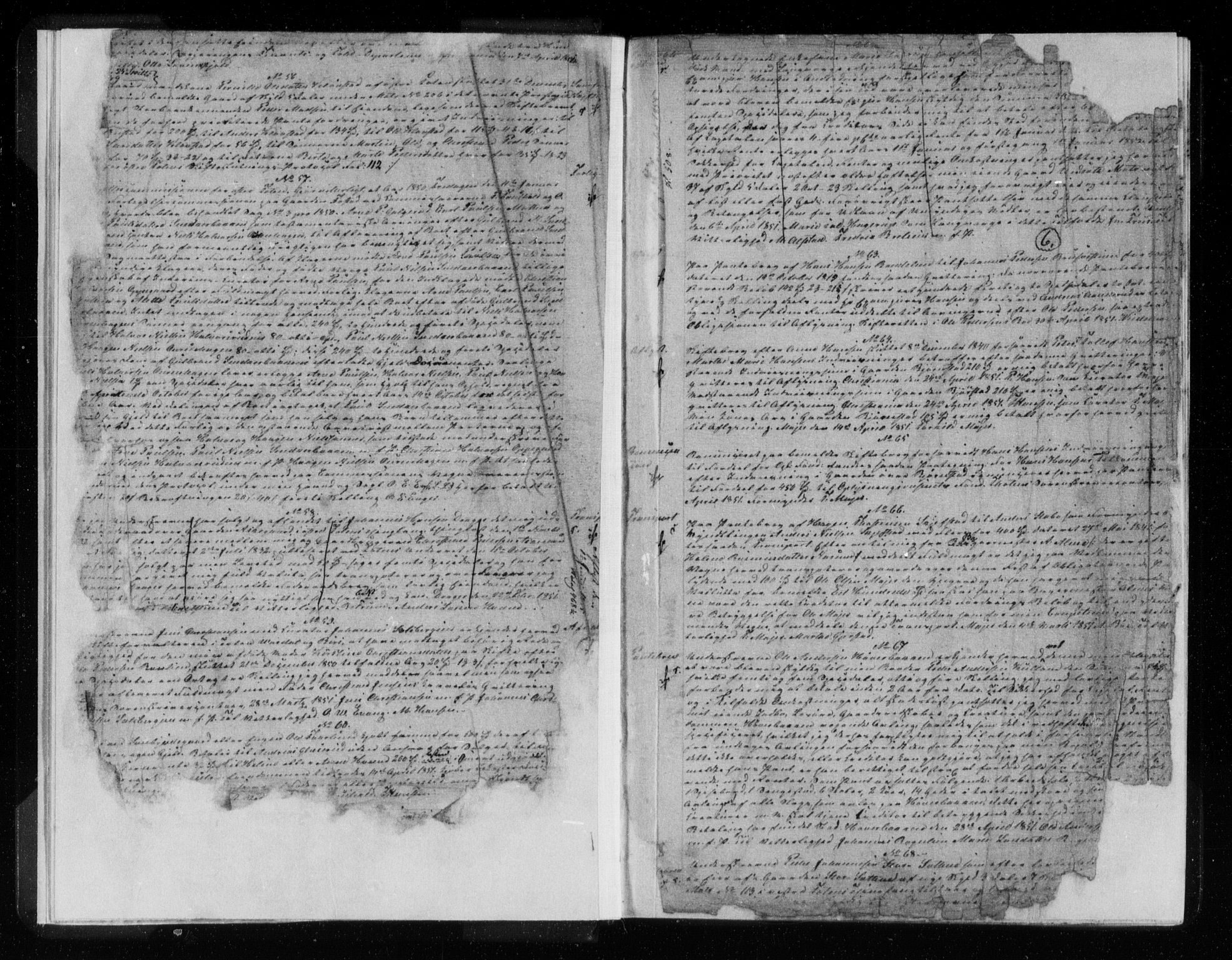 Toten tingrett, AV/SAH-TING-006/H/Hb/Hba/L0009a: Mortgage book no. 9a, 1851-1854, p. 6