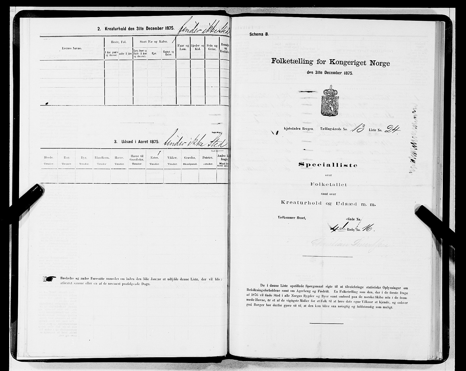 SAB, 1875 census for 1301 Bergen, 1875, p. 684