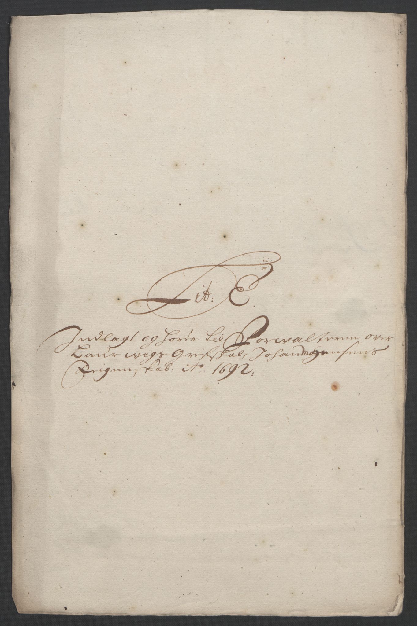 Rentekammeret inntil 1814, Reviderte regnskaper, Fogderegnskap, AV/RA-EA-4092/R33/L1973: Fogderegnskap Larvik grevskap, 1692, p. 96