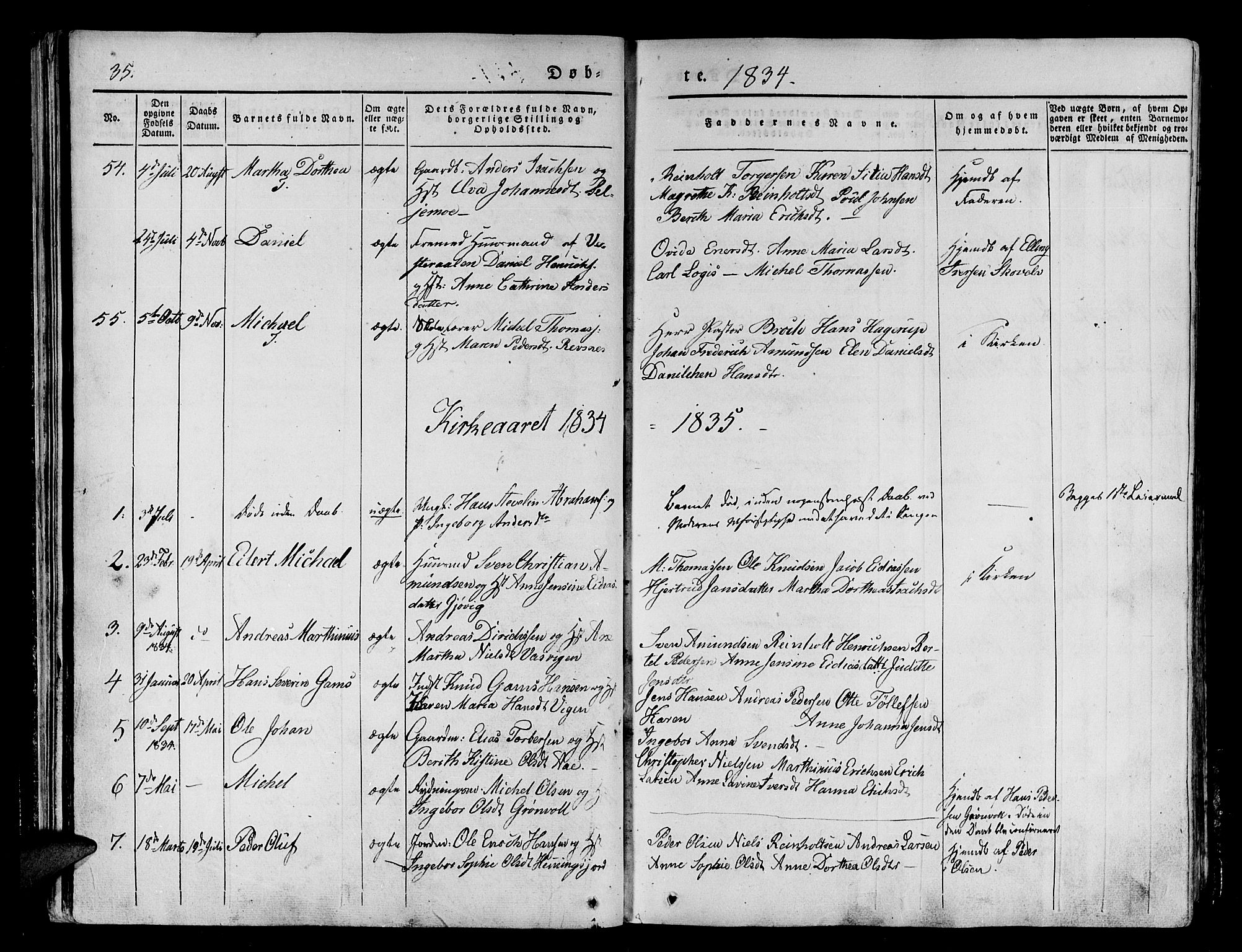 Tranøy sokneprestkontor, SATØ/S-1313/I/Ia/Iaa/L0005kirke: Parish register (official) no. 5, 1829-1844, p. 35