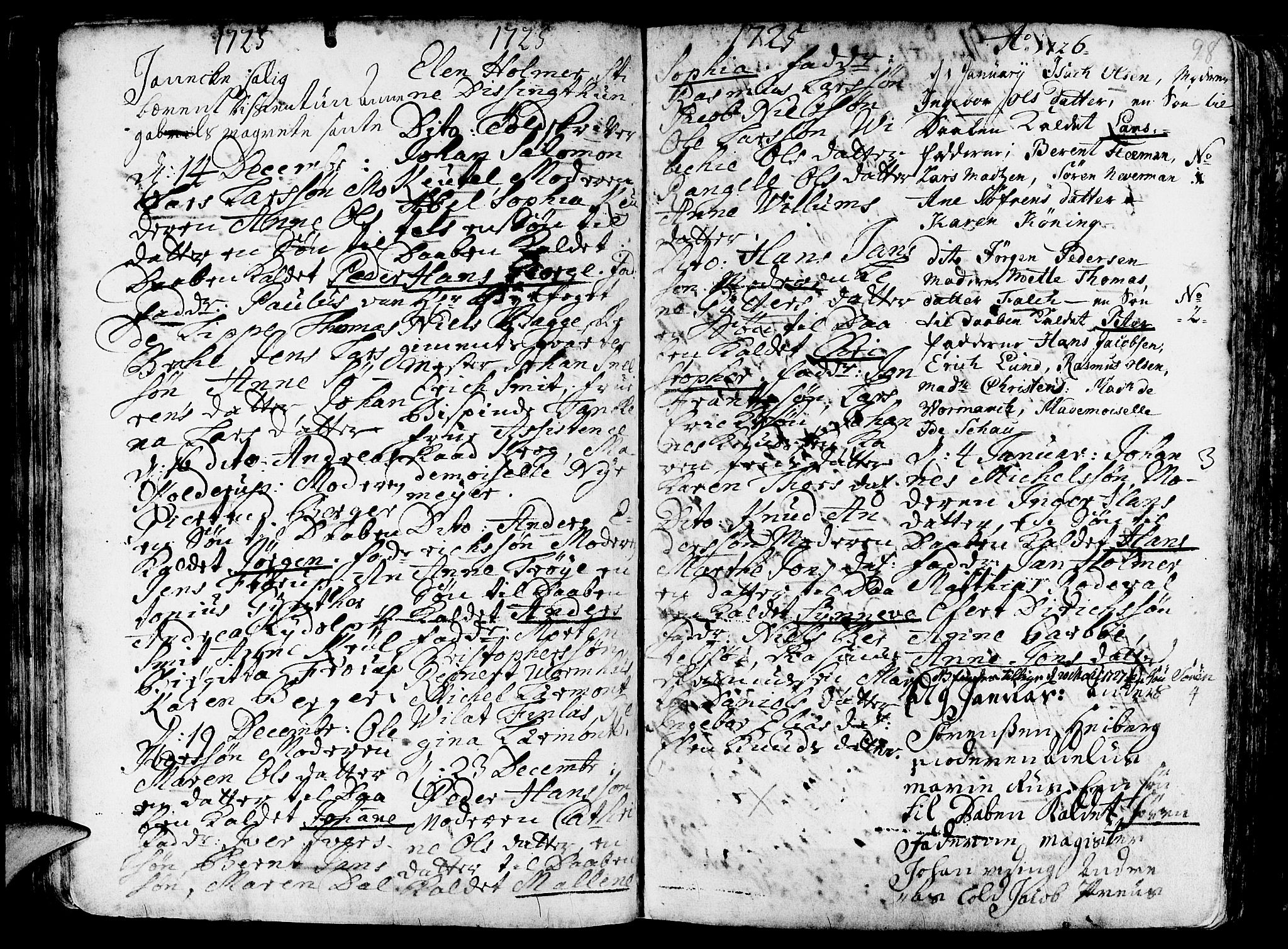 Nykirken Sokneprestembete, AV/SAB-A-77101/H/Haa/L0003: Parish register (official) no. A 3, 1717-1764, p. 98