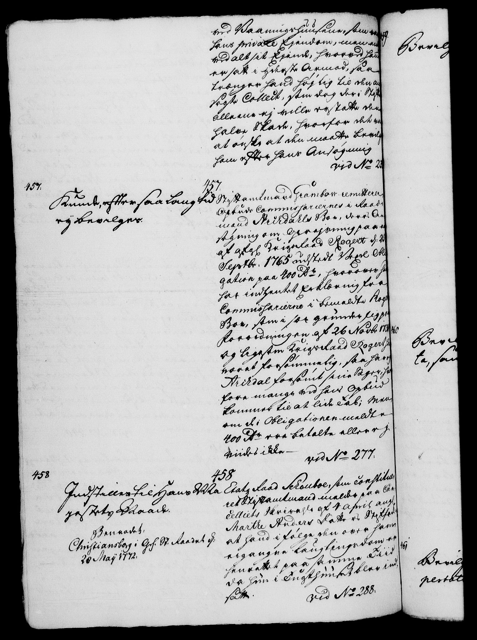 Danske Kanselli 1572-1799, AV/RA-EA-3023/H/Hc/Hca/L0002: Norske supplikker, 1772-1773