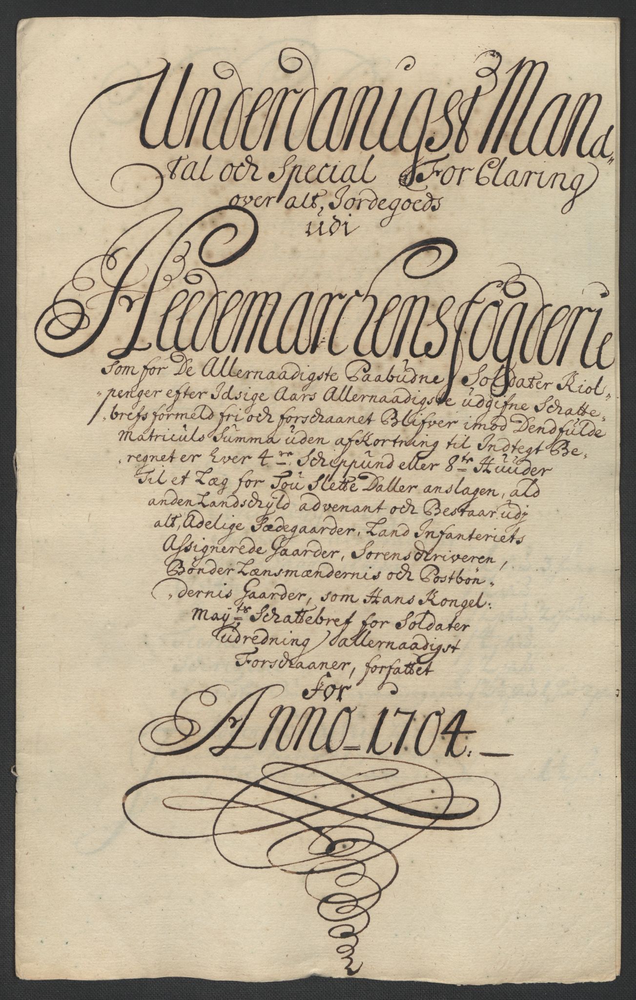 Rentekammeret inntil 1814, Reviderte regnskaper, Fogderegnskap, RA/EA-4092/R16/L1041: Fogderegnskap Hedmark, 1703-1704, p. 366