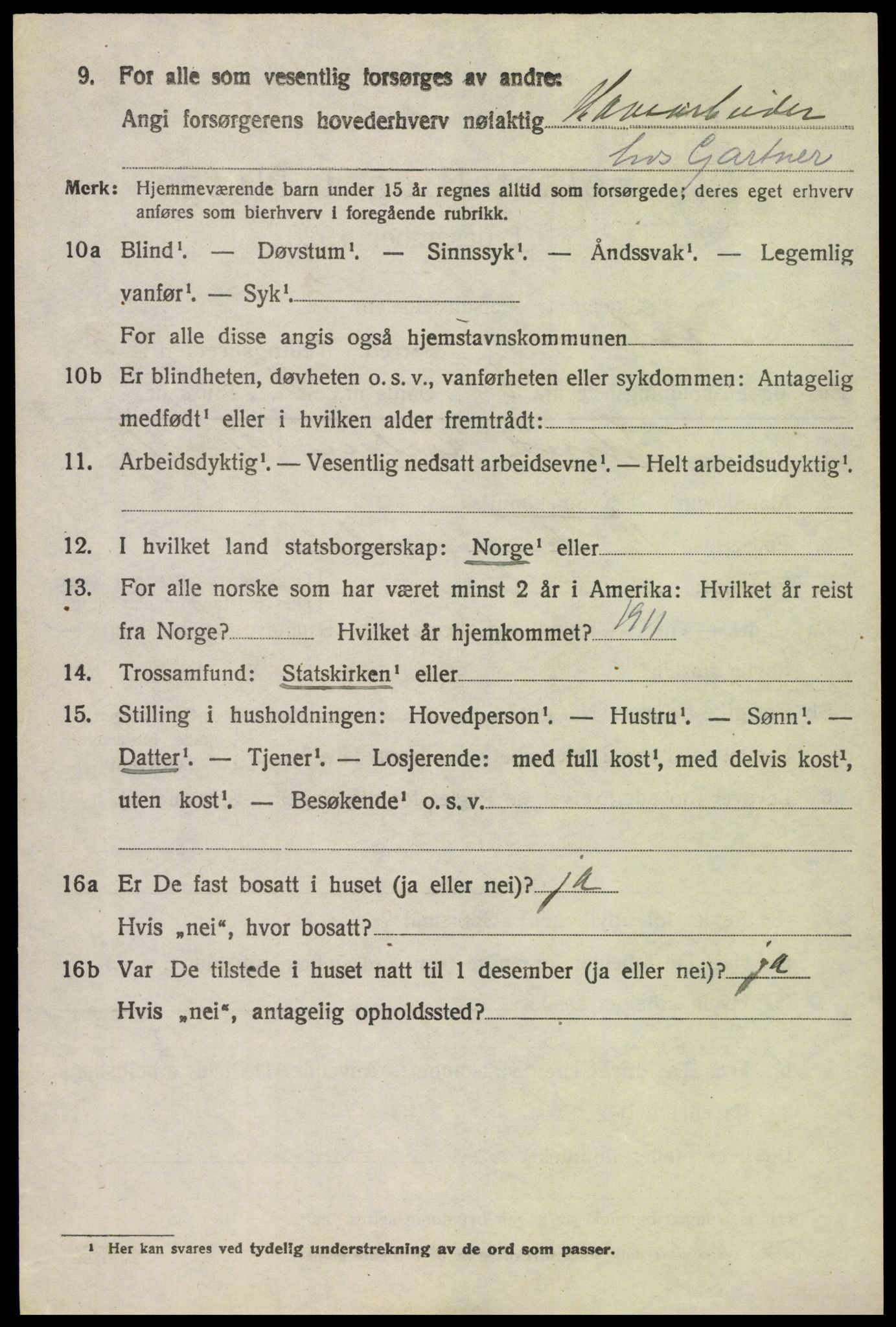 SAH, 1920 census for Fåberg, 1920, p. 4481