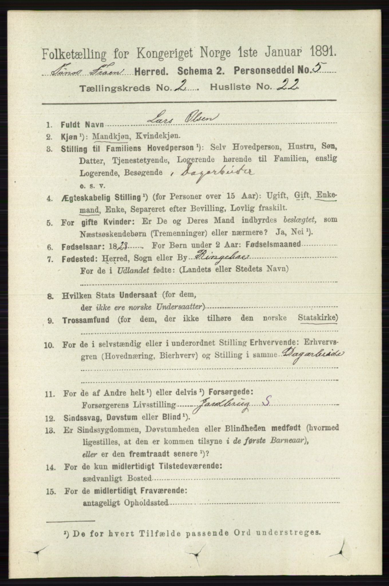 RA, 1891 census for 0519 Sør-Fron, 1891, p. 677