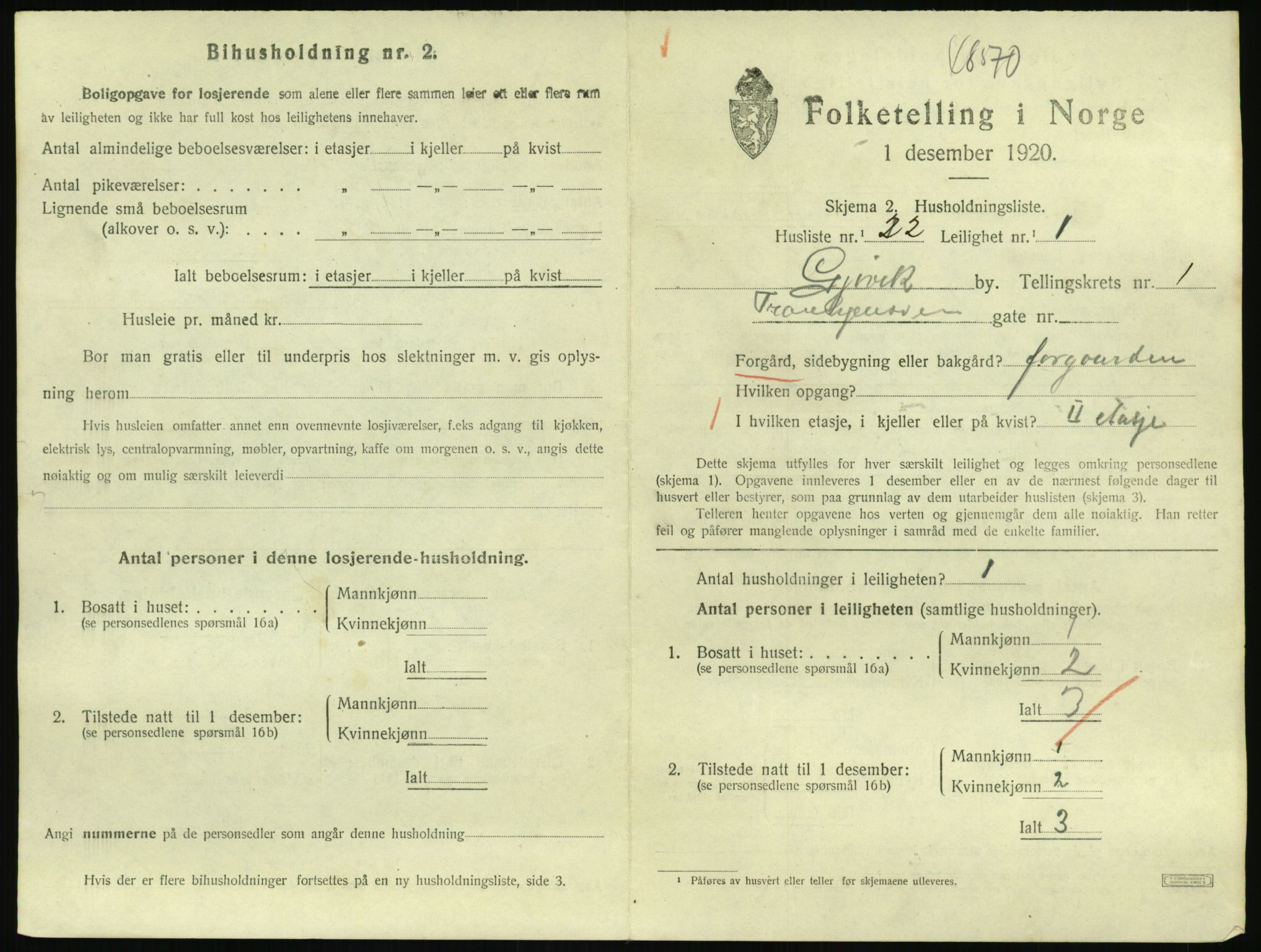 SAH, 1920 census for Gjøvik, 1920, p. 792