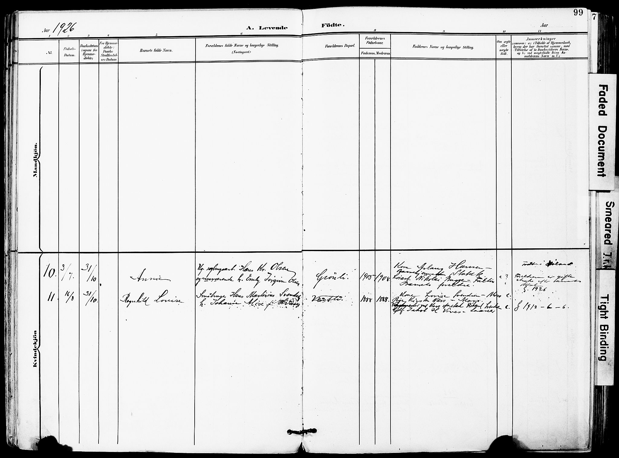 Vestby prestekontor Kirkebøker, AV/SAO-A-10893/F/Fa/L0010: Parish register (official) no. I 10, 1900-1926, p. 99