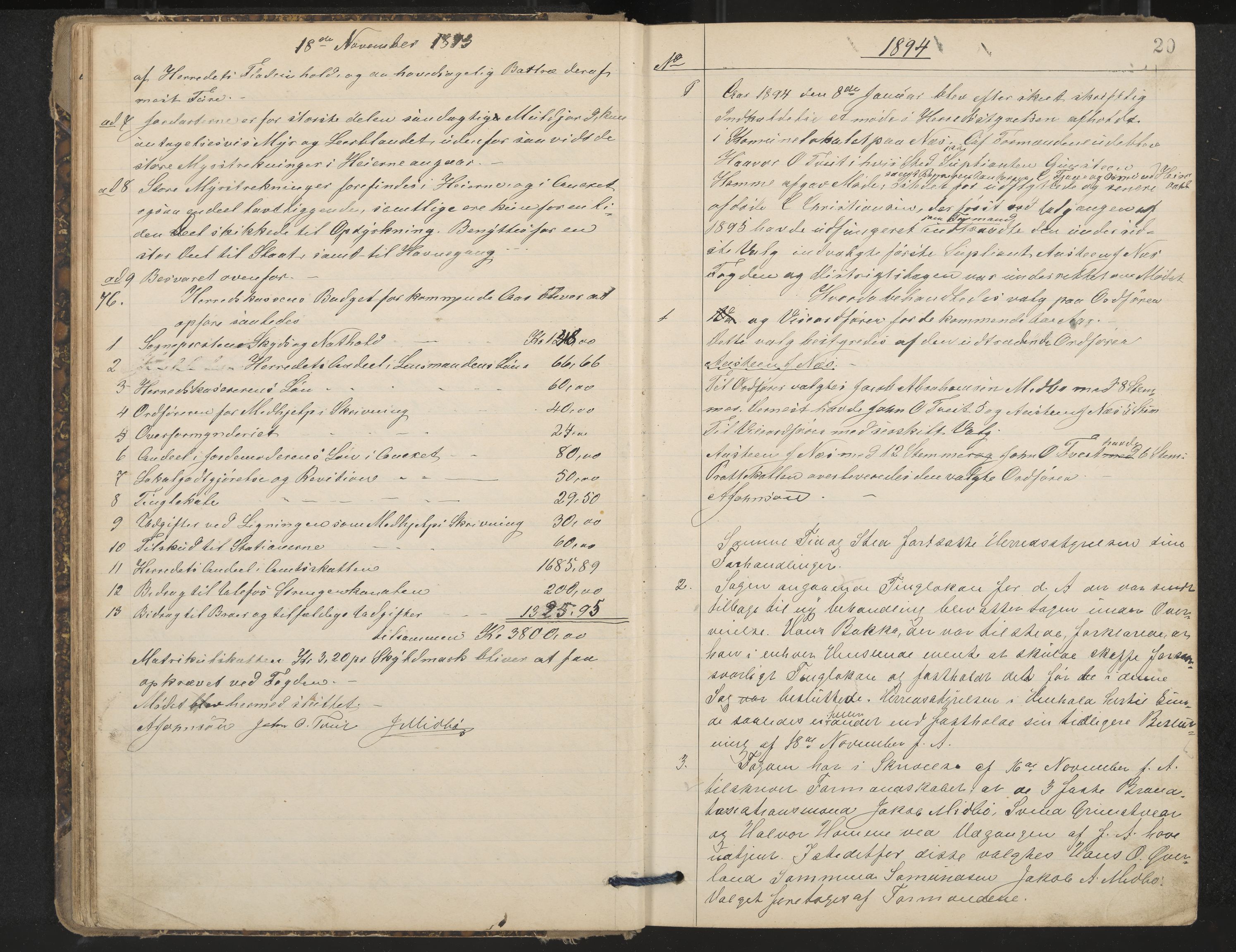 Nissedal formannskap og sentraladministrasjon, IKAK/0830021-1/A/L0003: Møtebok, 1892-1904, p. 20