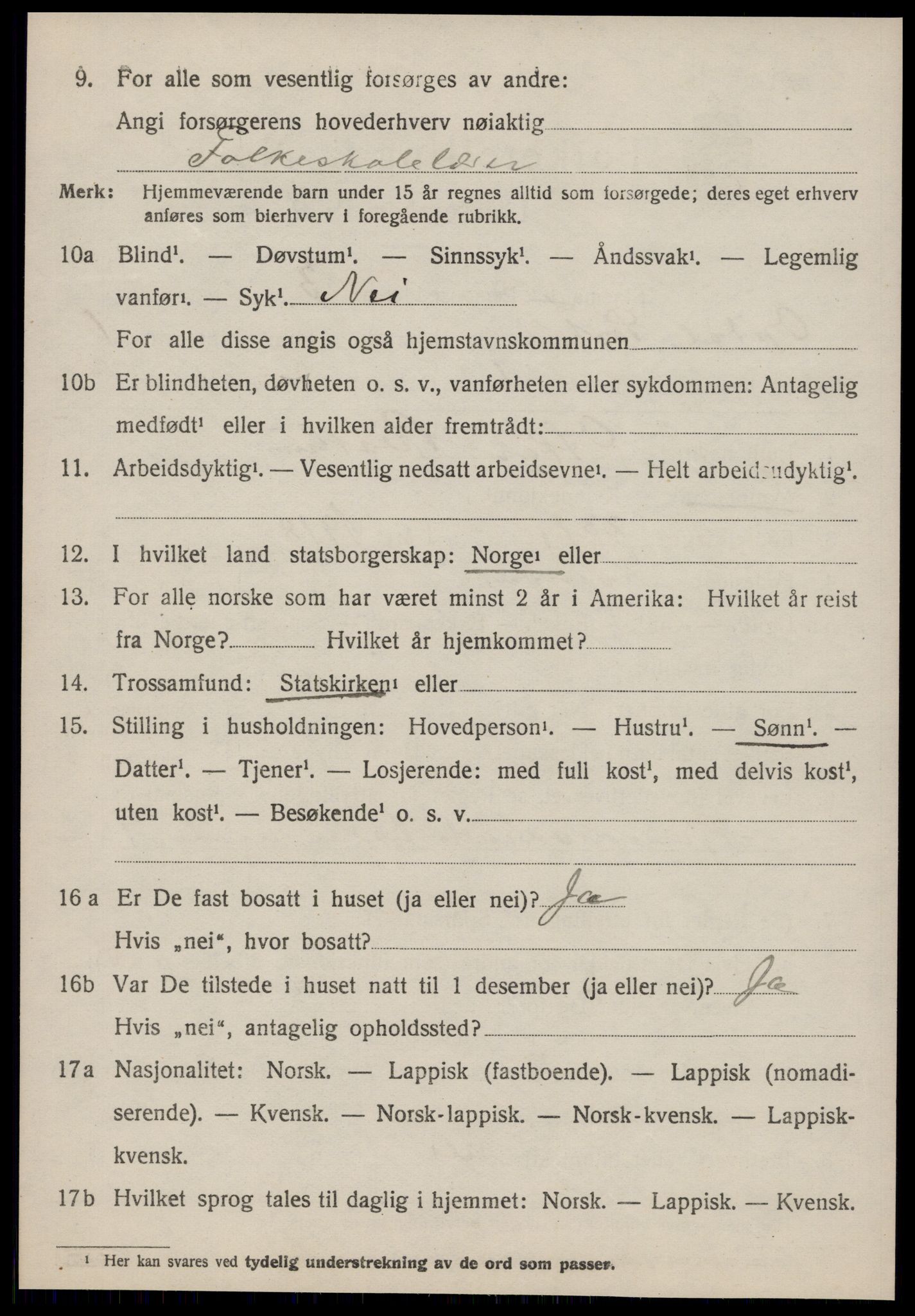 SAT, 1920 census for Oppdal, 1920, p. 1576